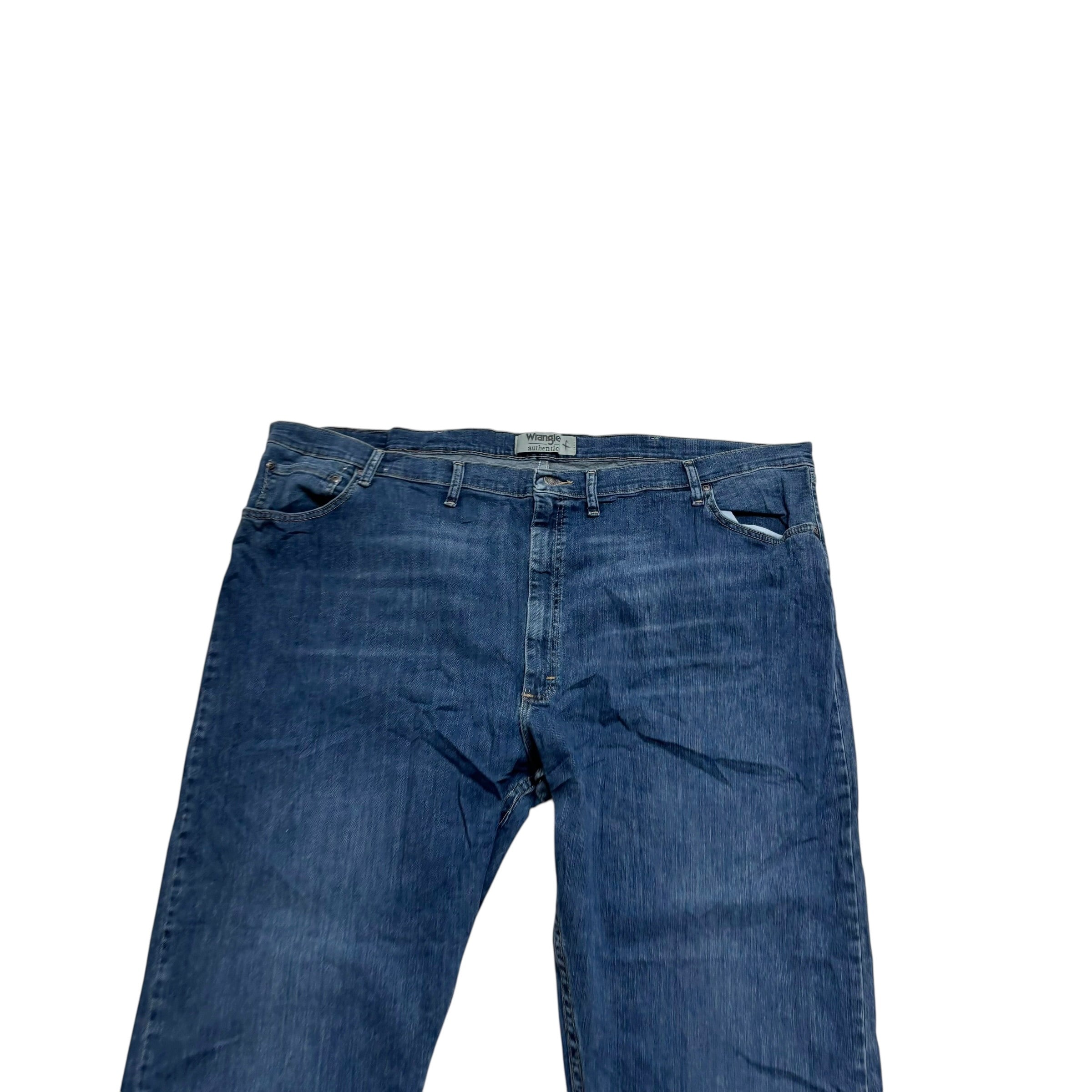 Wrangler Jeans W50 L30 Mens Dark Blue Relaxed Straight Fit Stretch Denim (E)