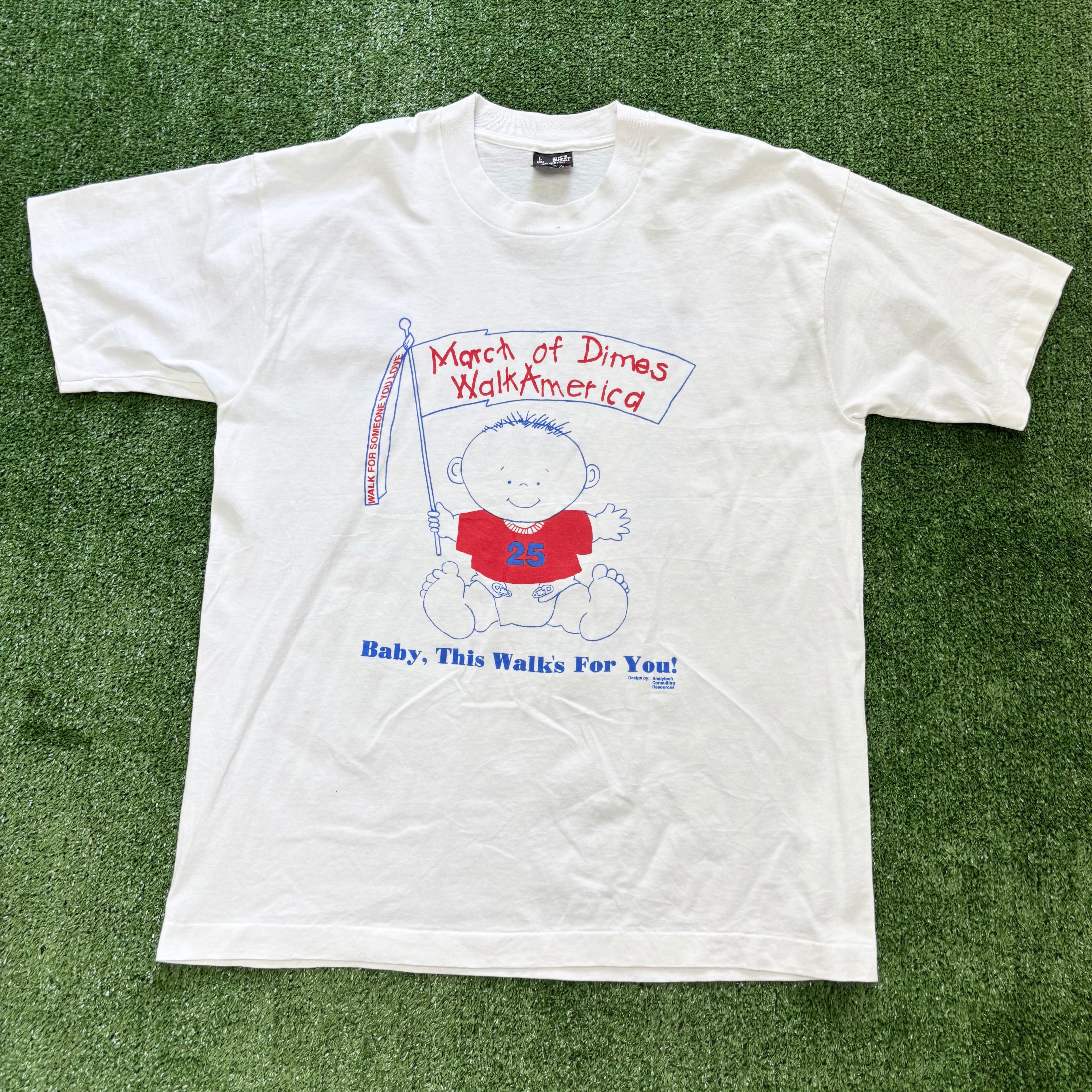 Vintage T Shirt Mens Medium White Single Stitch Graphic Print 90s USA