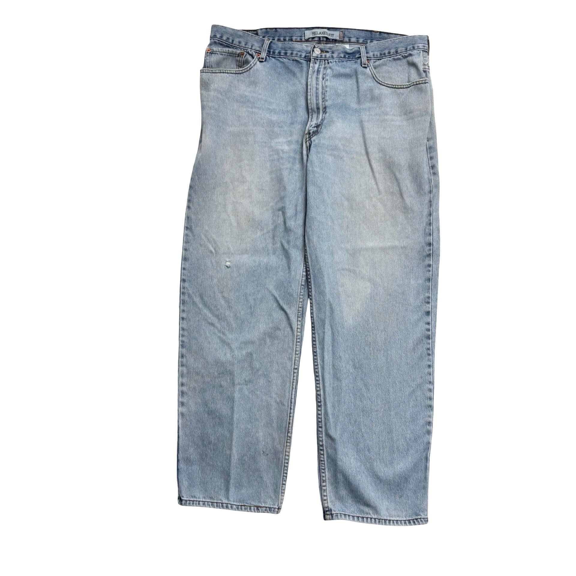 Levis 550 Jeans W42 L31 Mens Light Blue Relaxed Straight Fit Vintage Denim (F)