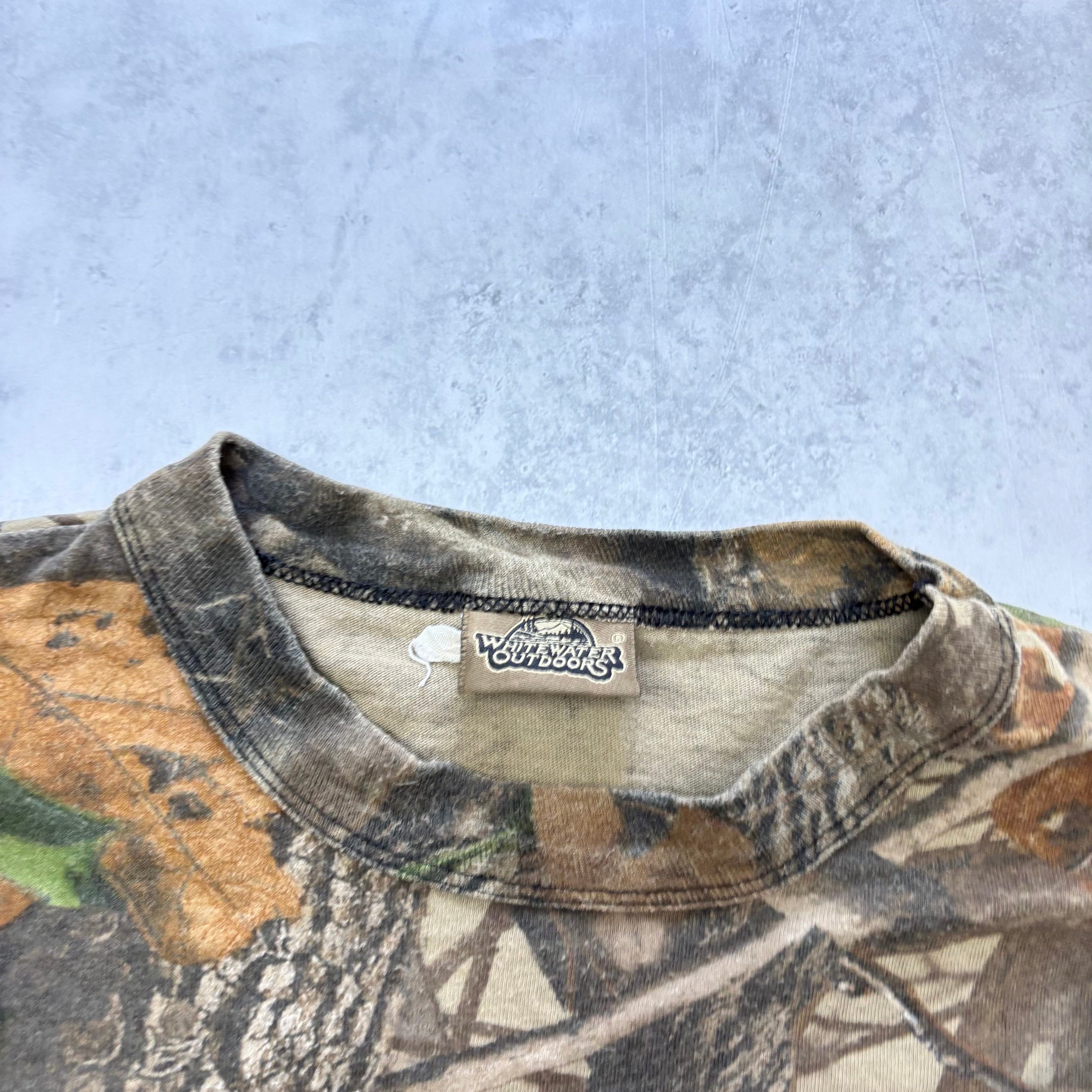 Vintage RealTree T Shirt Mens XXL Camo 90s Hunting Long Sleeve (E)