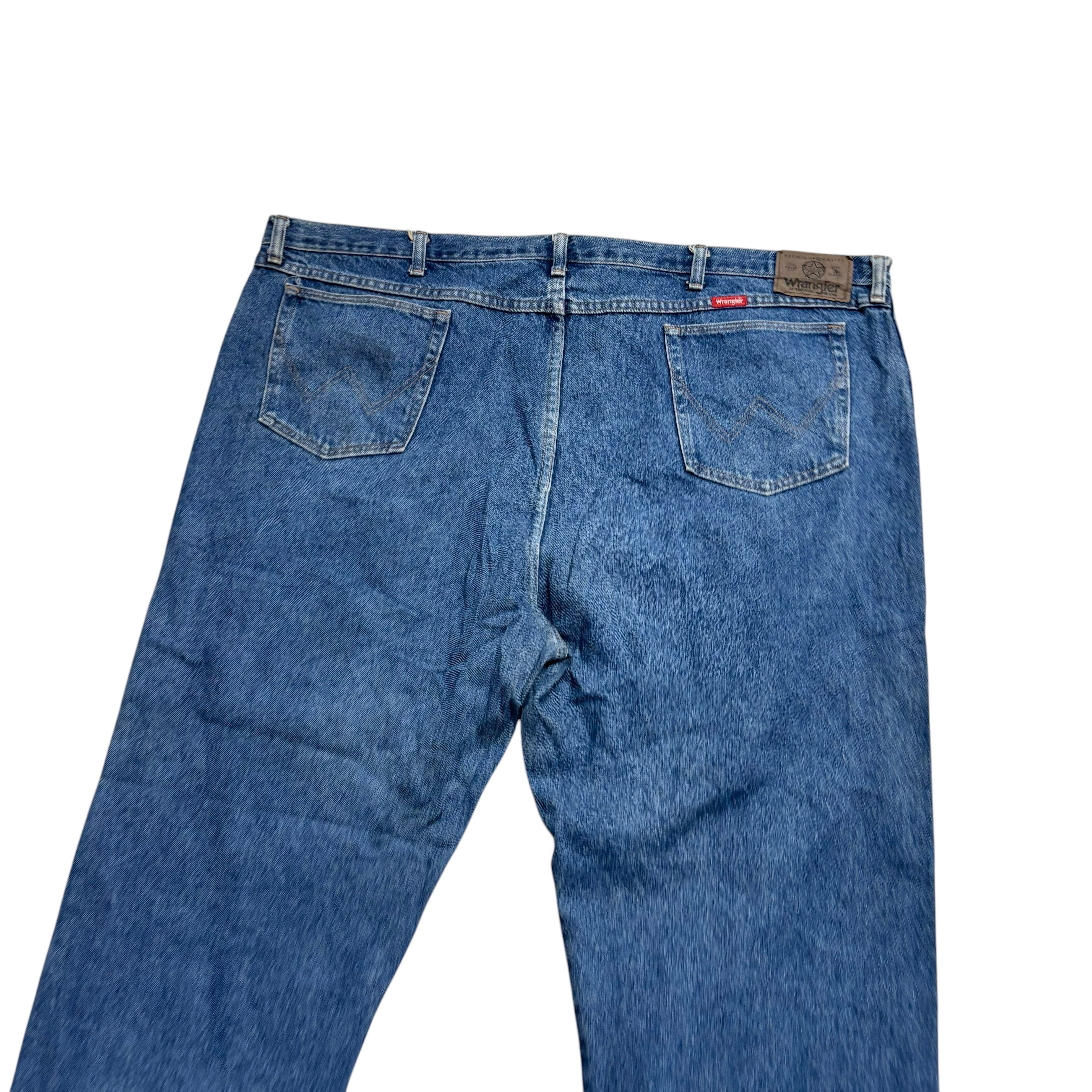 Wrangler Jeans W48 L32 Mens Mid Blue Regular Straight Fit Vintage Denim
