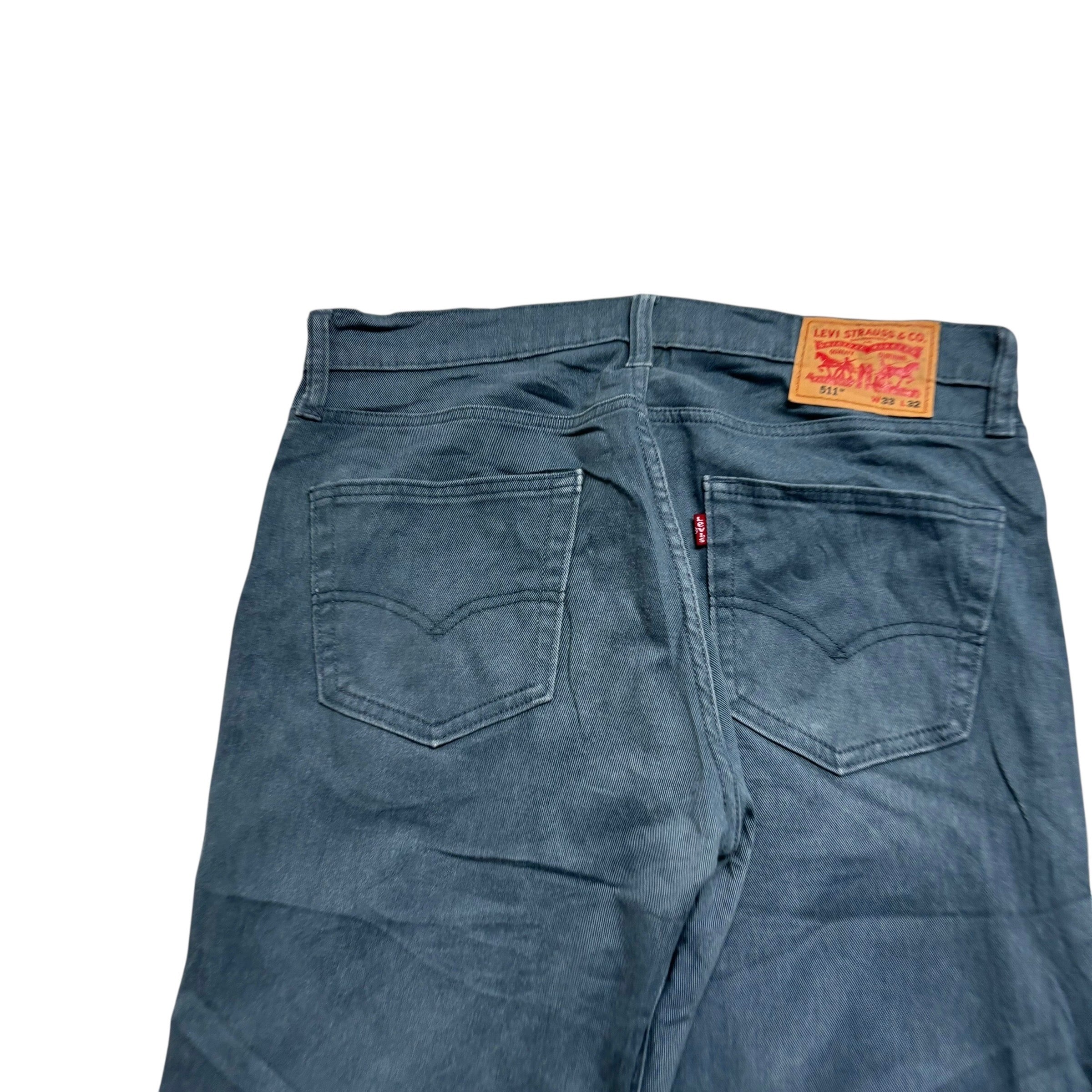 Levis 511 Trousers W33 L32 Mens Blue Slim Fit Stretch Pants