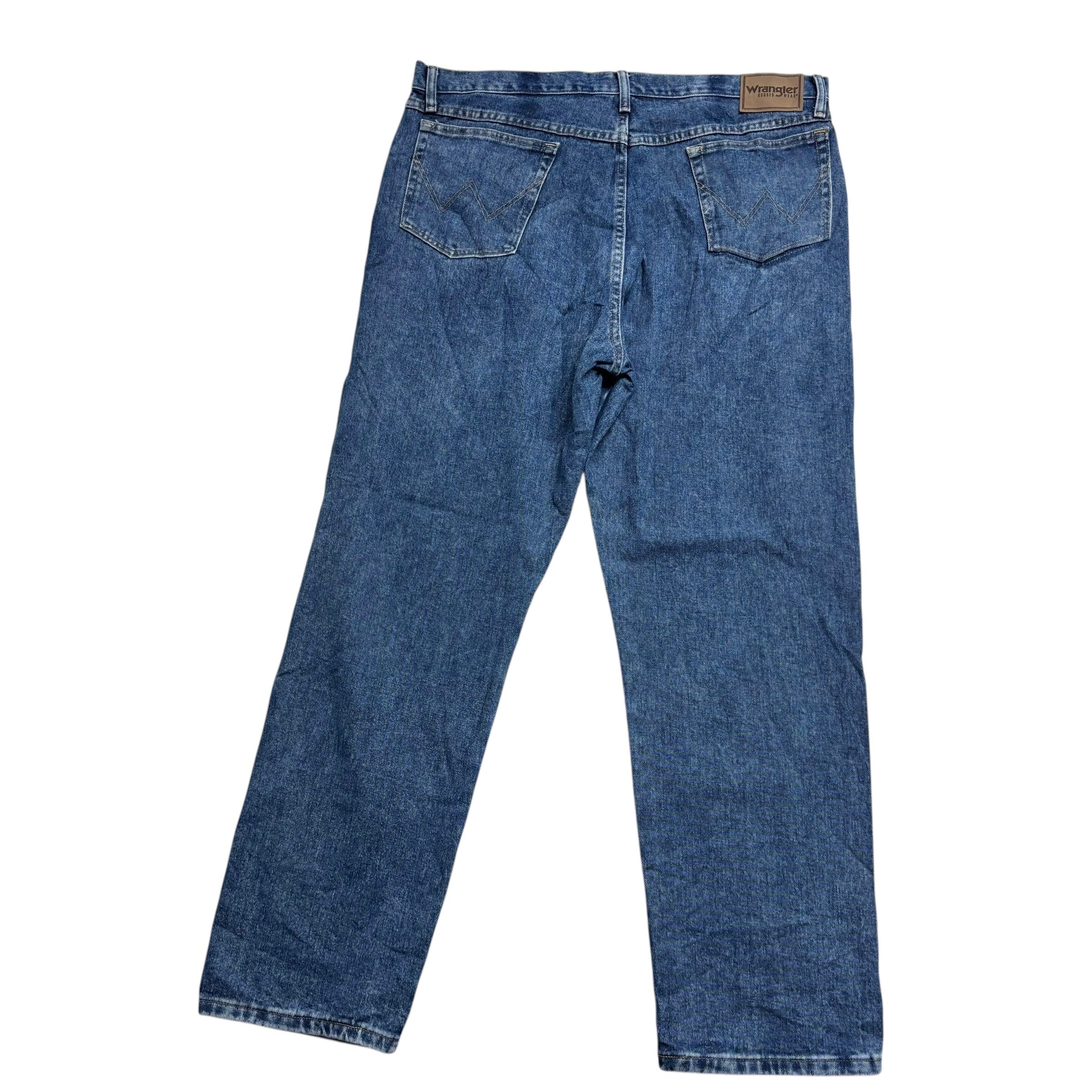 Wrangler Jeans W40 L32 Mens Mid Blue Relaxed Straight Fit Vintage Denim (E)