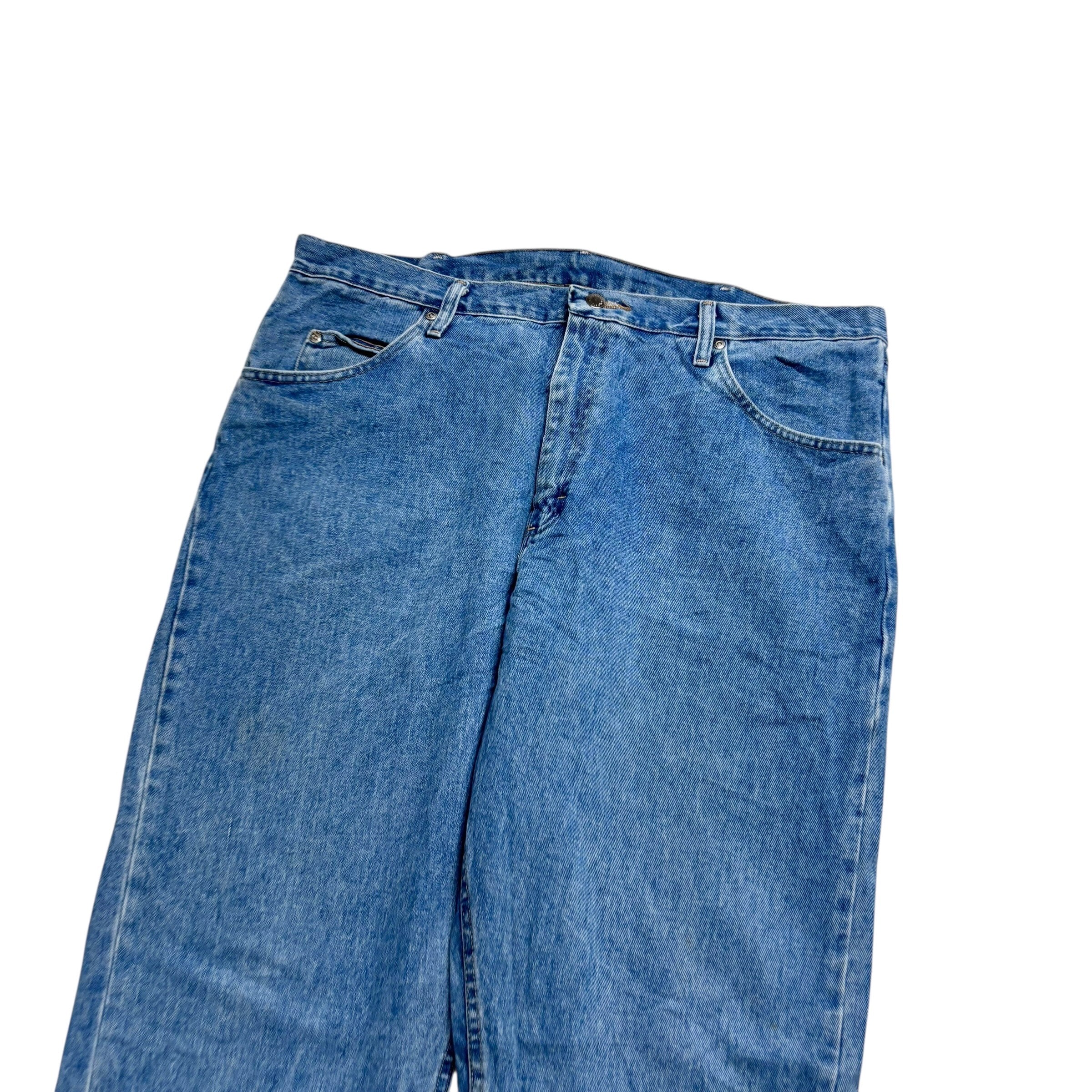 Wrangler Jeans W40 L32 Mens Light Blue Relaxed Straight Fit Denim