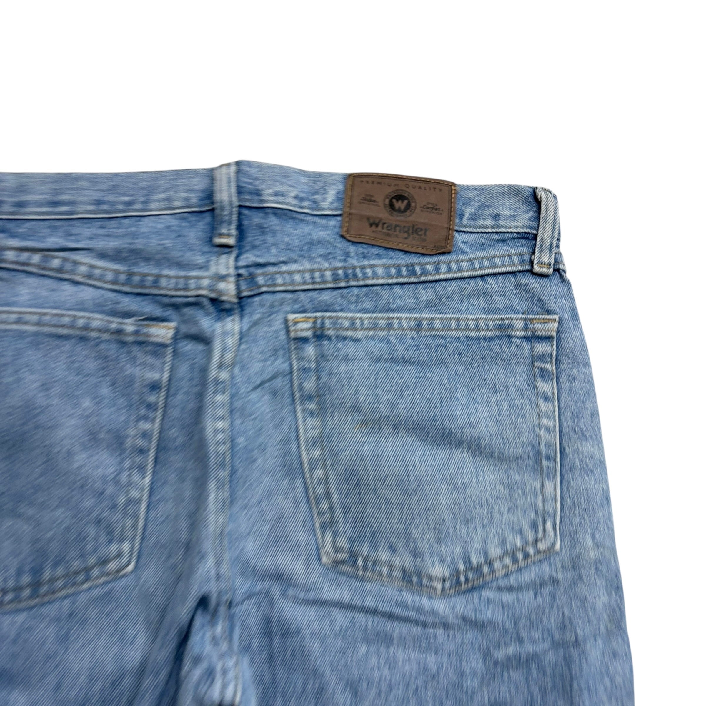 Wrangler Jeans W32 L30 Mens Light Blue Regular Straight Fit Vintage Denim (E)