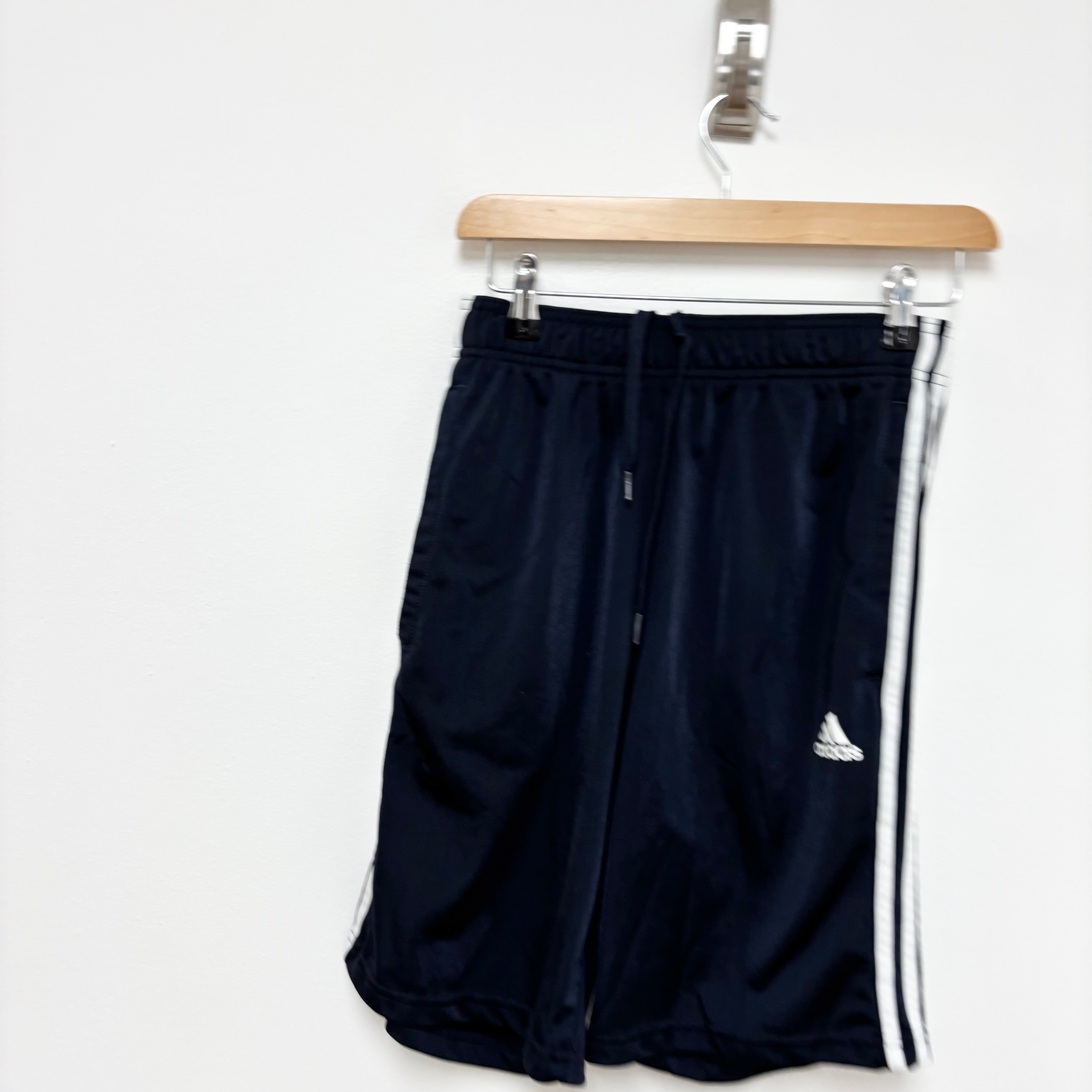 Adidas Shorts Mens Small Navy Blue Sports Running Gym Athletic Pockets (E)