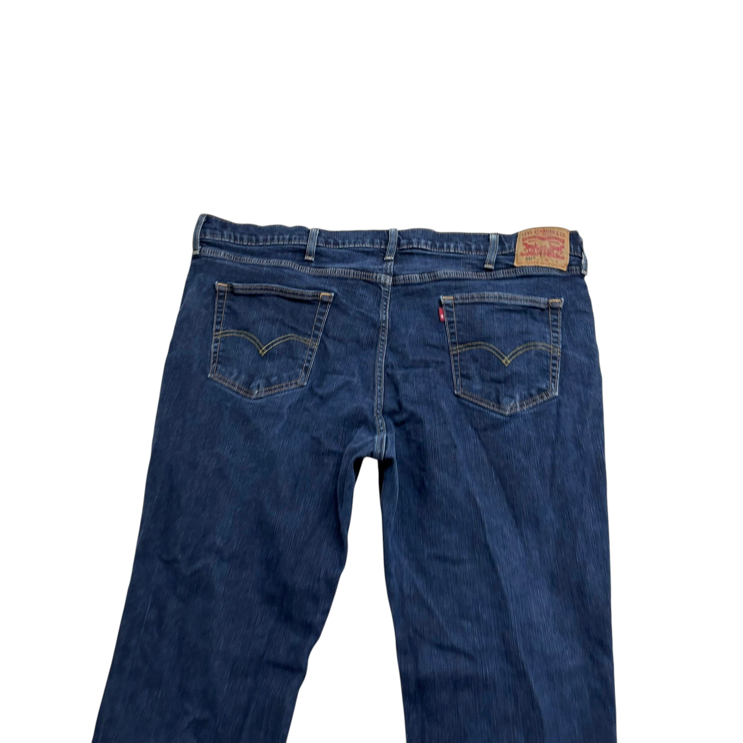 Levis 541 Jeans W46 L31 Mens Dark Blue Athletic Tapered Fit Stretch Denim