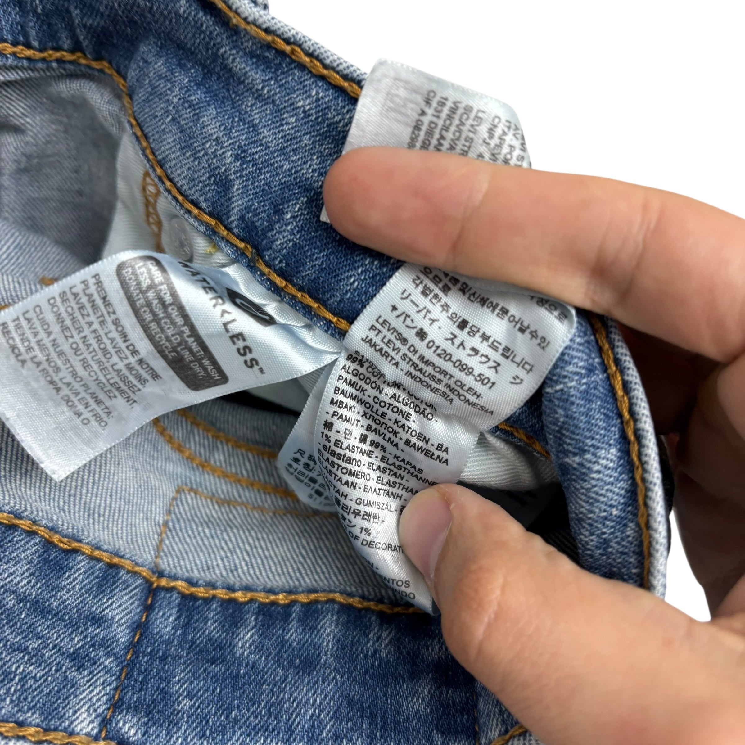 Levis 511 Jeans W29 L32 Mens Light Blue Slim Fit Stretch Denim (F)