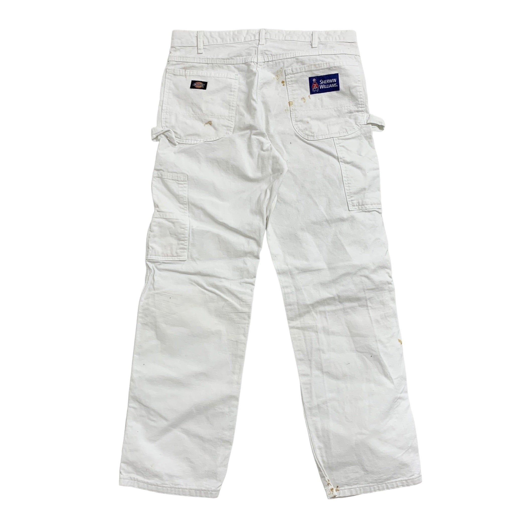 Dickies Carpenter Jeans W36 L32 Mens White Baggy Relaxed Fit Workwear Pants