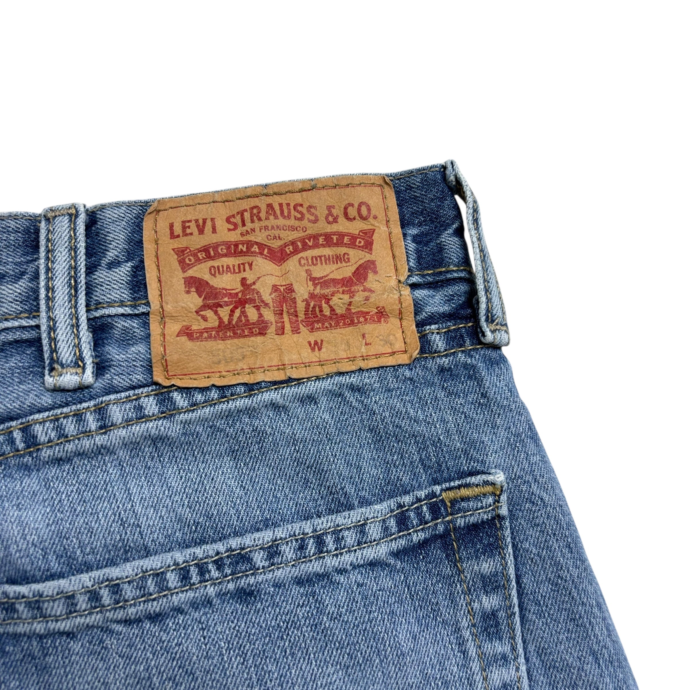 Levis 505 Jeans W38 L30 Mens Mid Blue Regular Straight Fit Denim