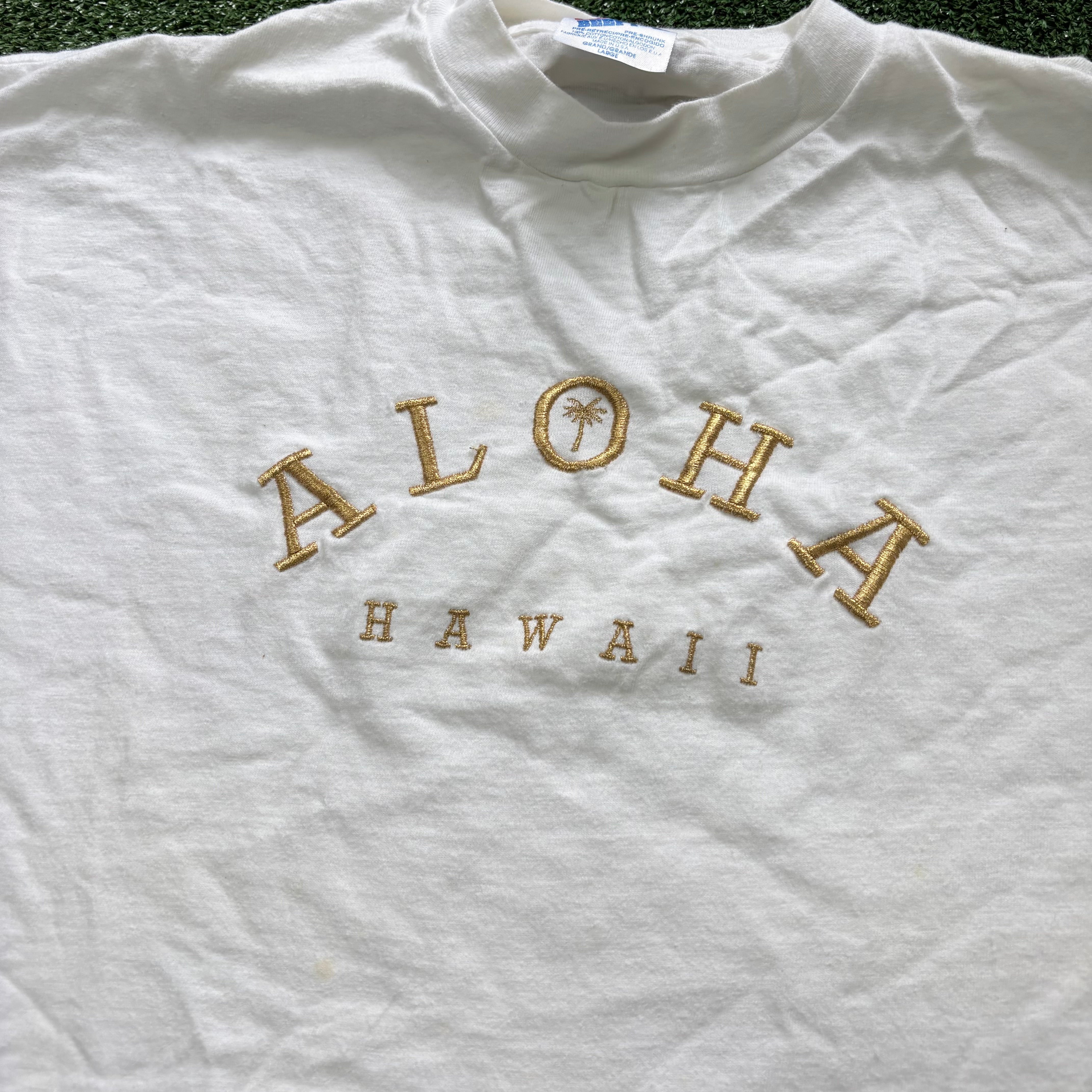 Vintage T Shirt Mens Medium White Single Stitch Graphic Print 90s Tourist (F)