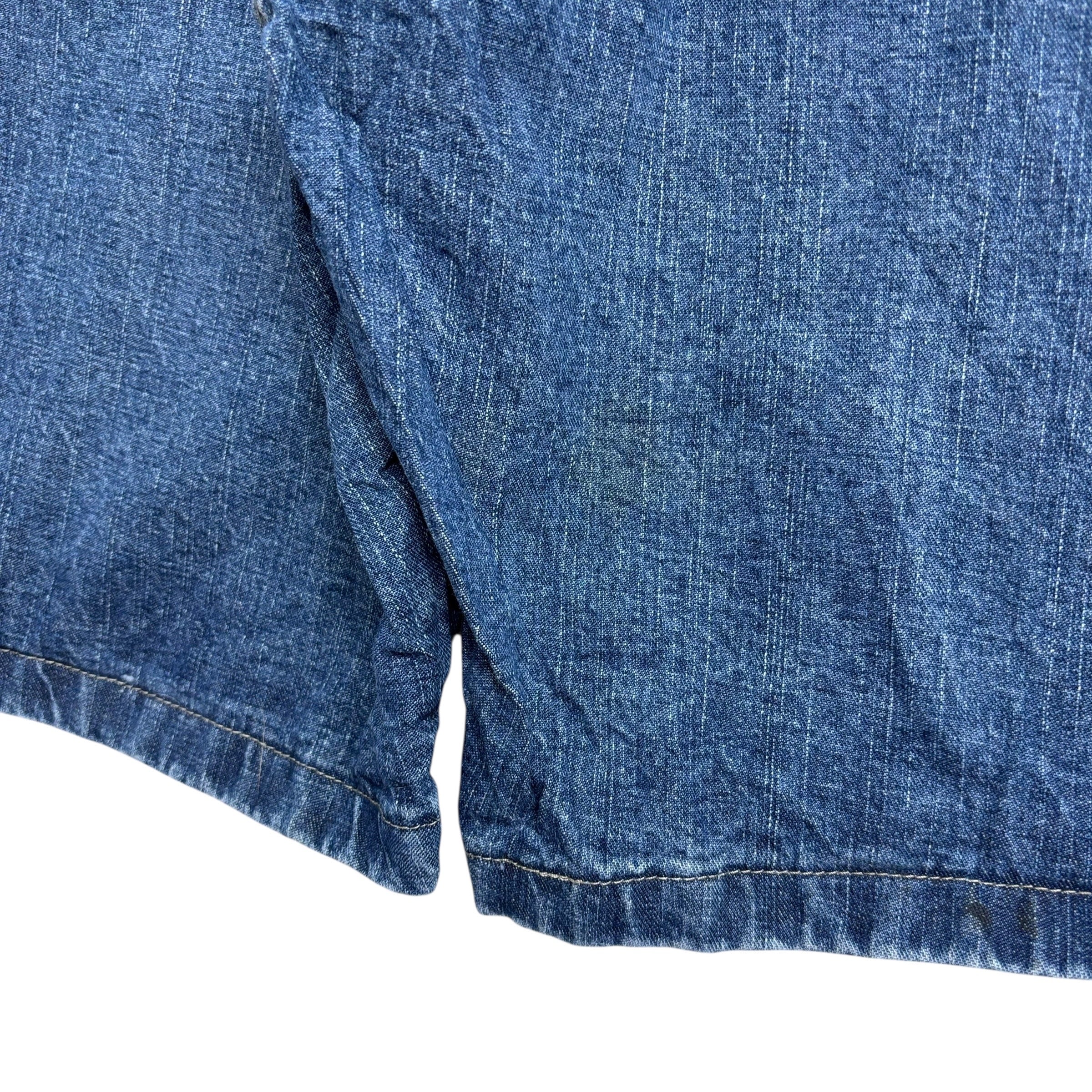 Wrangler Baggy Jorts W36 Mens Mid Blue Denim Shorts Relaxed Fit Carpenter