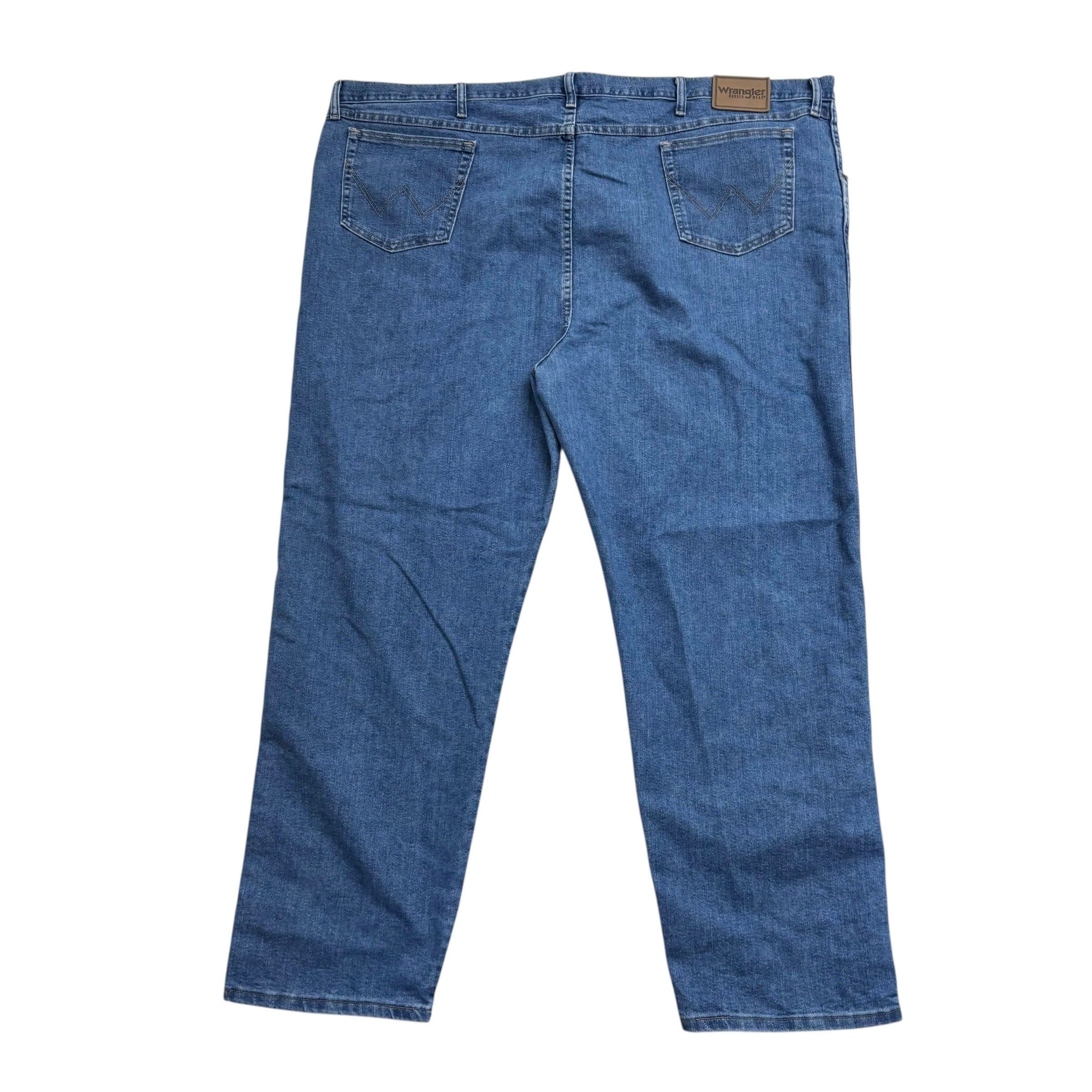 Wrangler Jeans W54 L32 Mens Mid Blue Relaxed Straight Fit Vintage Denim (E)