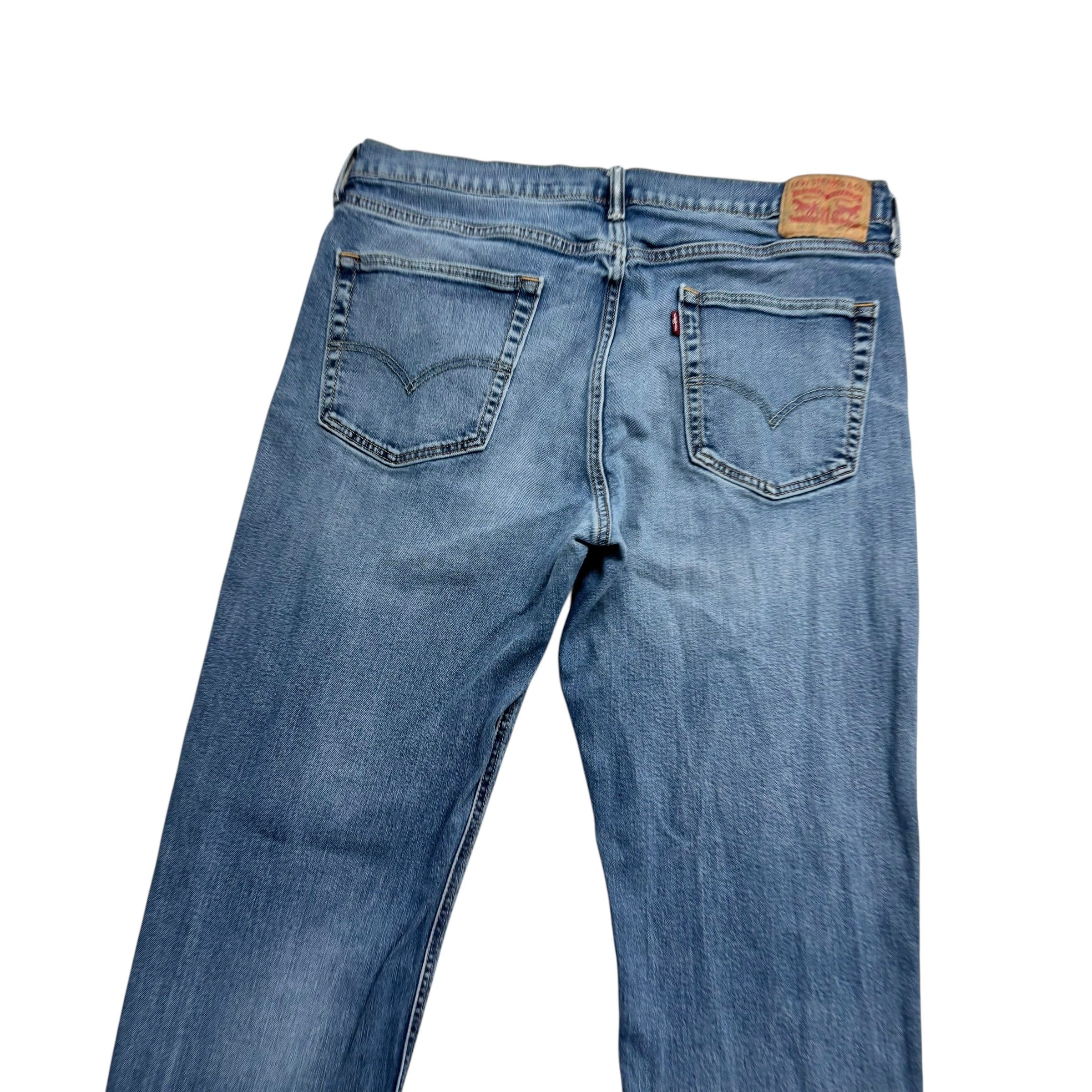 Levis 541 Jeans W36 L34 Mens Mid Blue Athletic Tapered Fit Stretch Denim