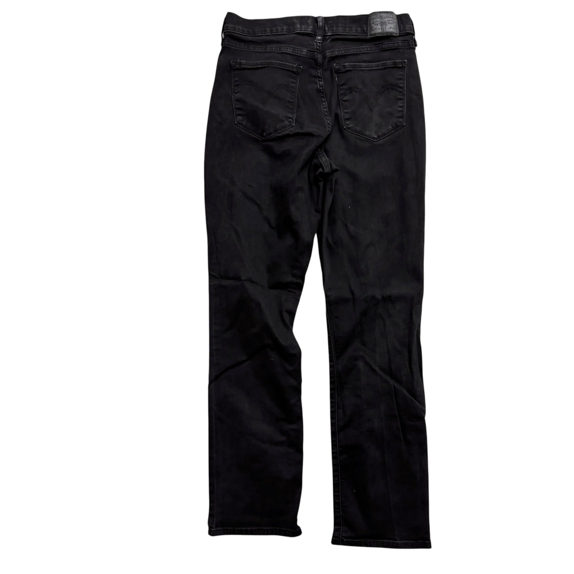 Levis Jeans W28 L29 Womens Classic Straight Fit Black Stretch Denim
