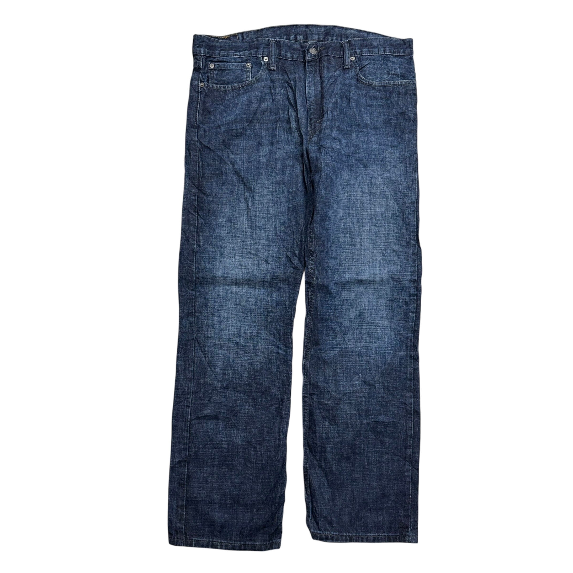 Levis 514 Jeans W38 L32 Mens Dark Blue Regular Straight Fit Denim (E)