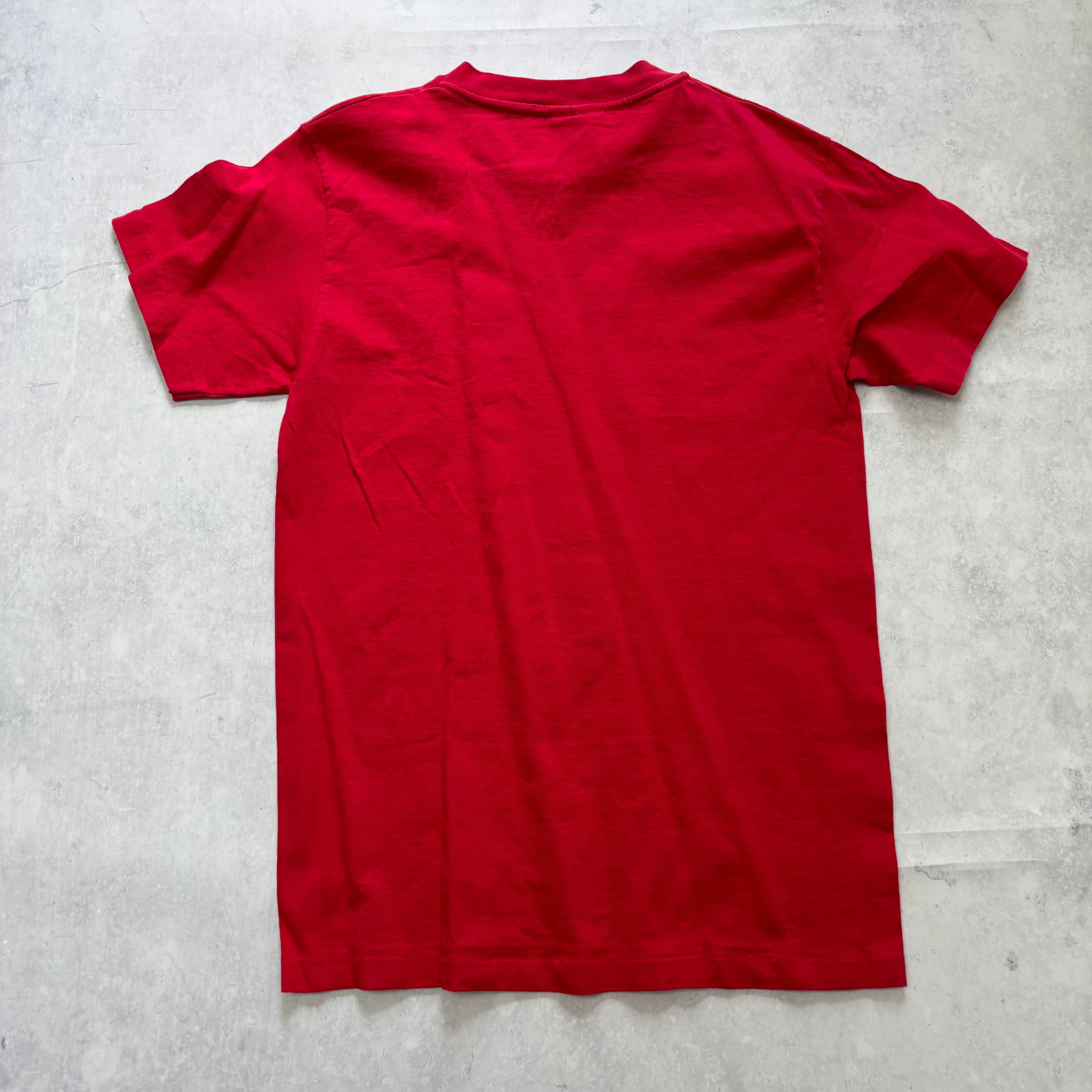 Vintage T Shirt Mens Small Red Single Stitch Graphic Print 90s Life Guard