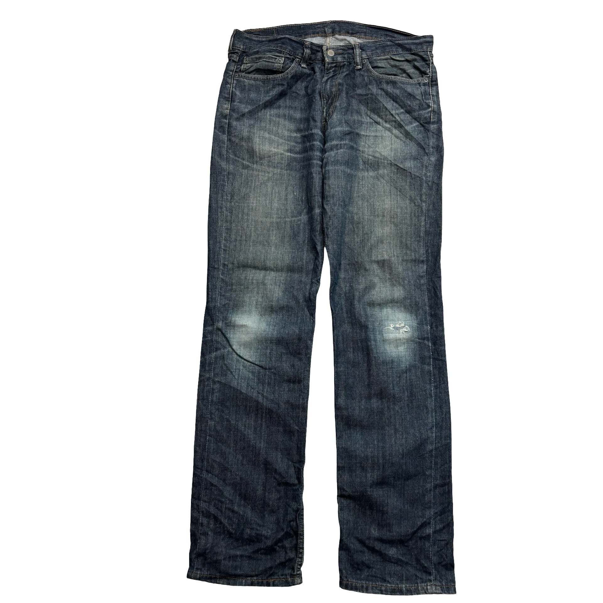 Levis 514 Jeans W36 L36 Mens Dark Blue Regular Straight Fit Denim (F)