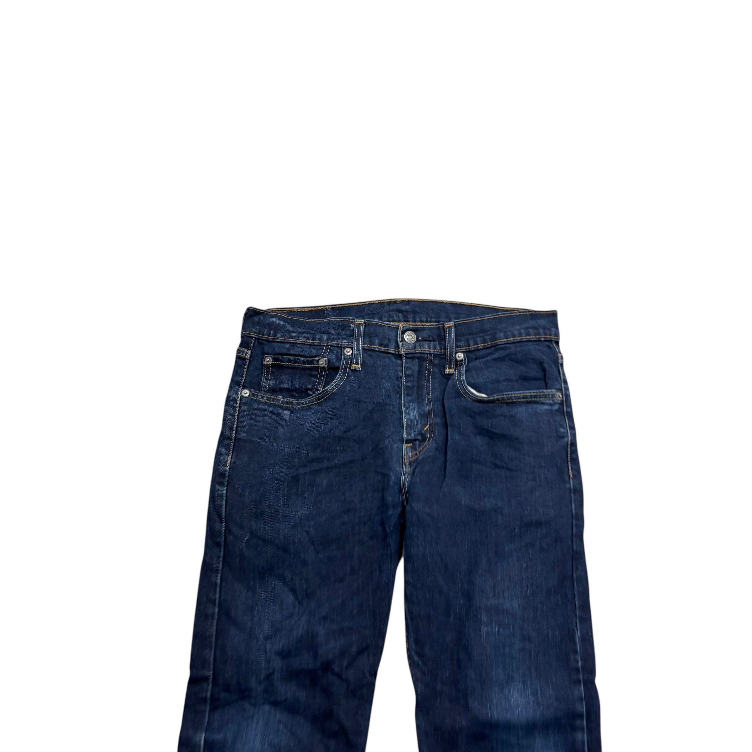 Levis 502 Jeans W31 L27 Mens Dark Blue Regular Tapered Fit Stretch Denim (E)