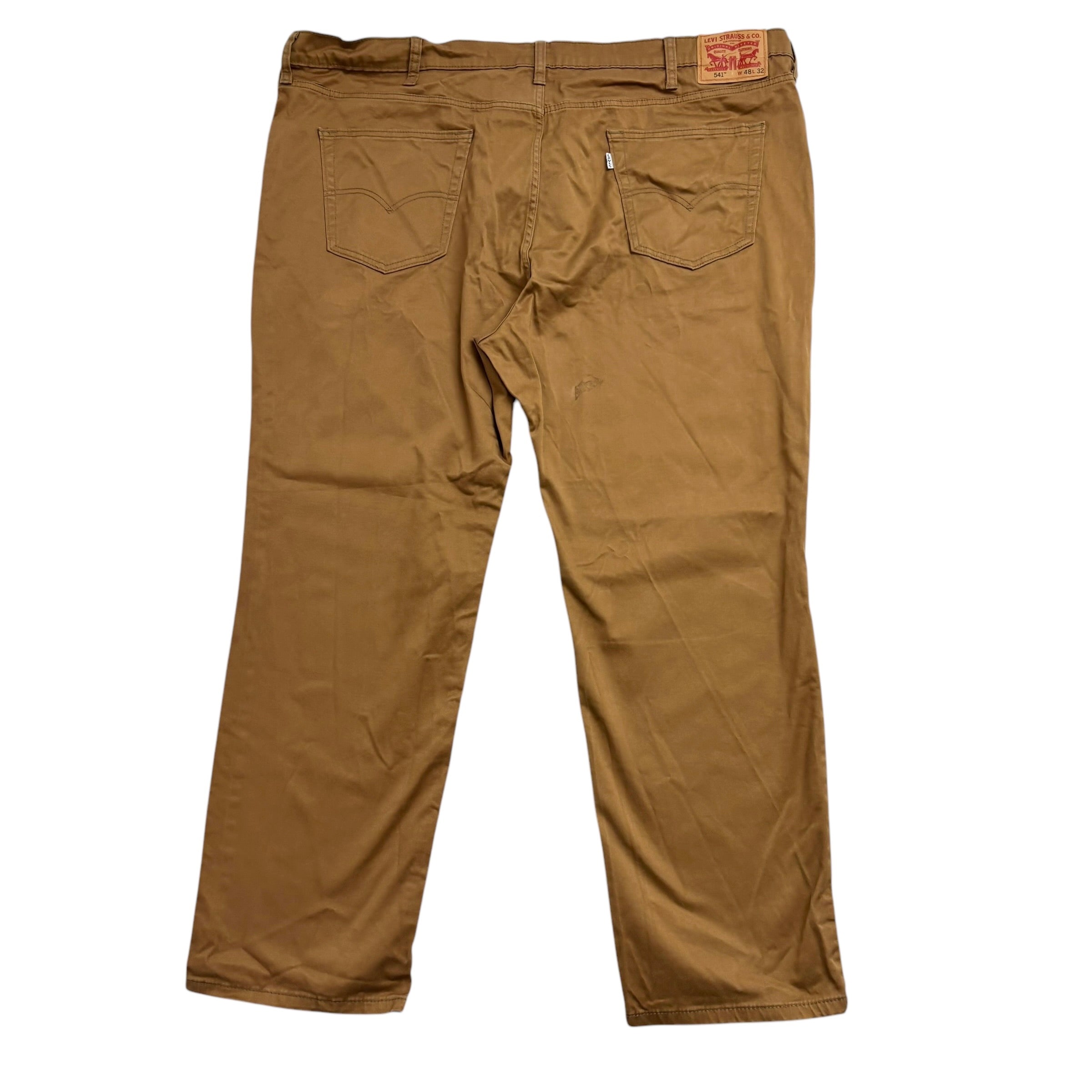 Levis 541 Trousers W48 L32 Mens Golden Tan Athletic Tapered Fit Stretch Pants