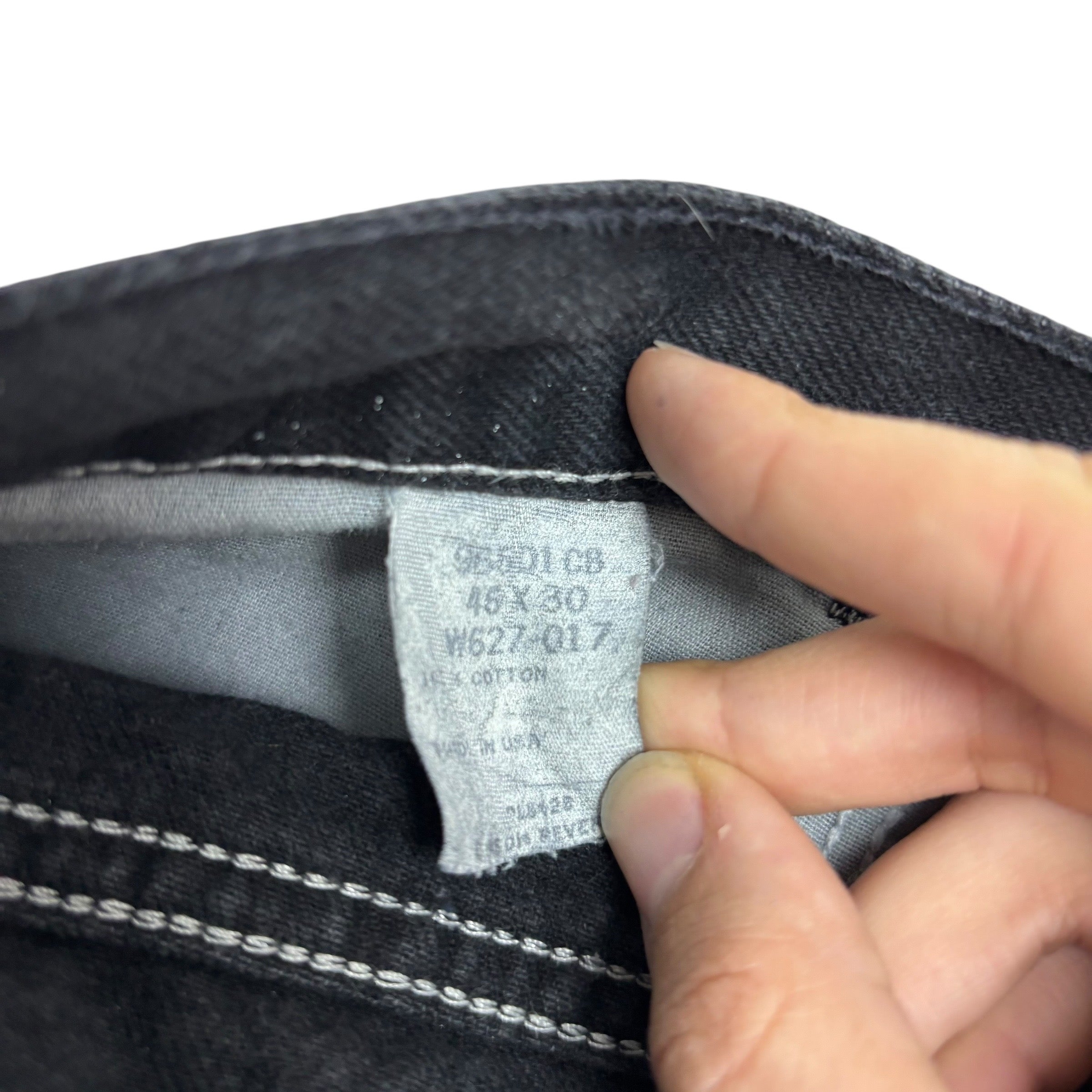 Wrangler Jeans W44 L30 Mens Black Regular Straight Fit Made In USA Vintage (E)