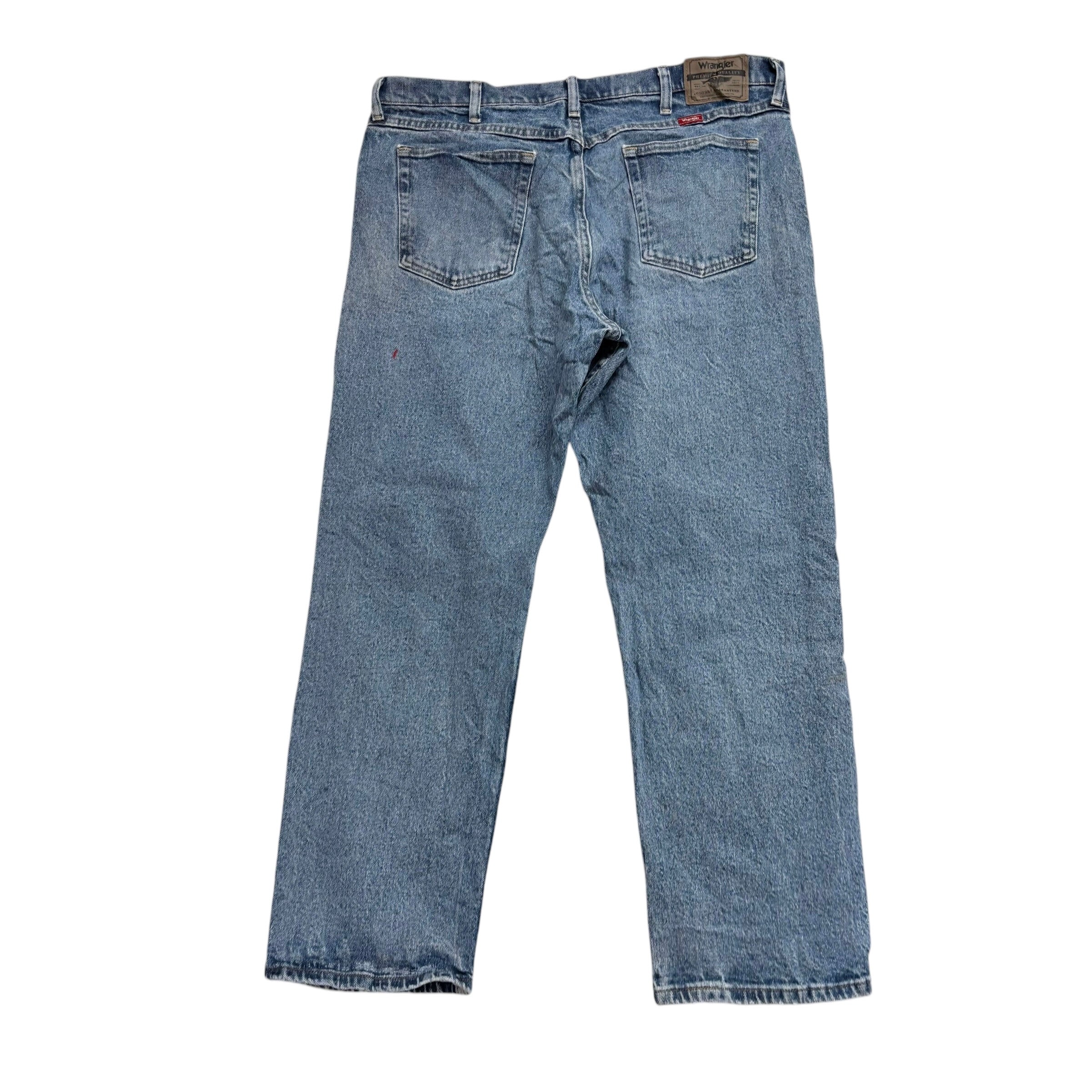 Wrangler Jeans W36 L30 Mens Light Blue Relaxed Straight Fit Stretch Denim (F)