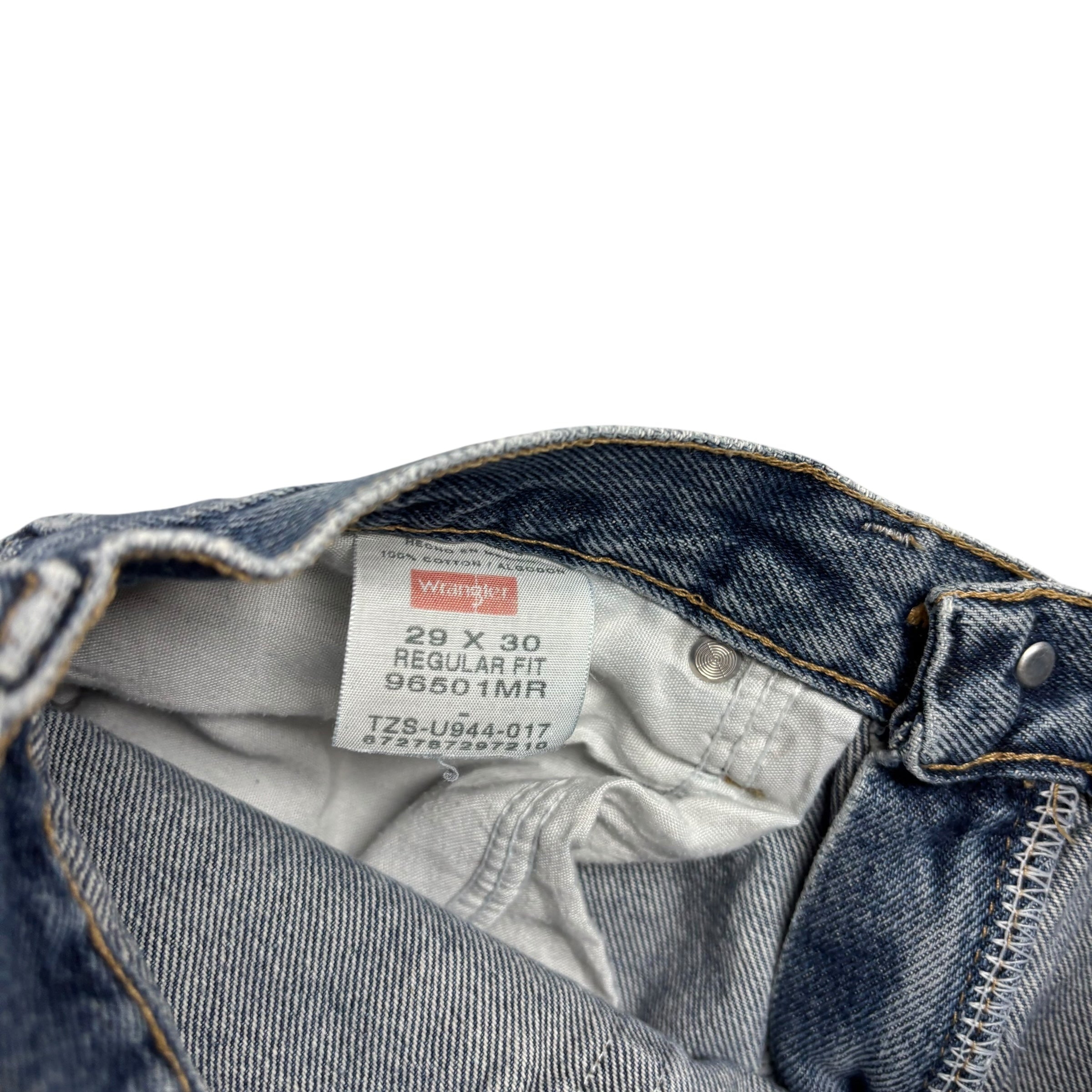 Wrangler Jeans W28 L30 Mens Mid Blue Regular Straight Fit Denim