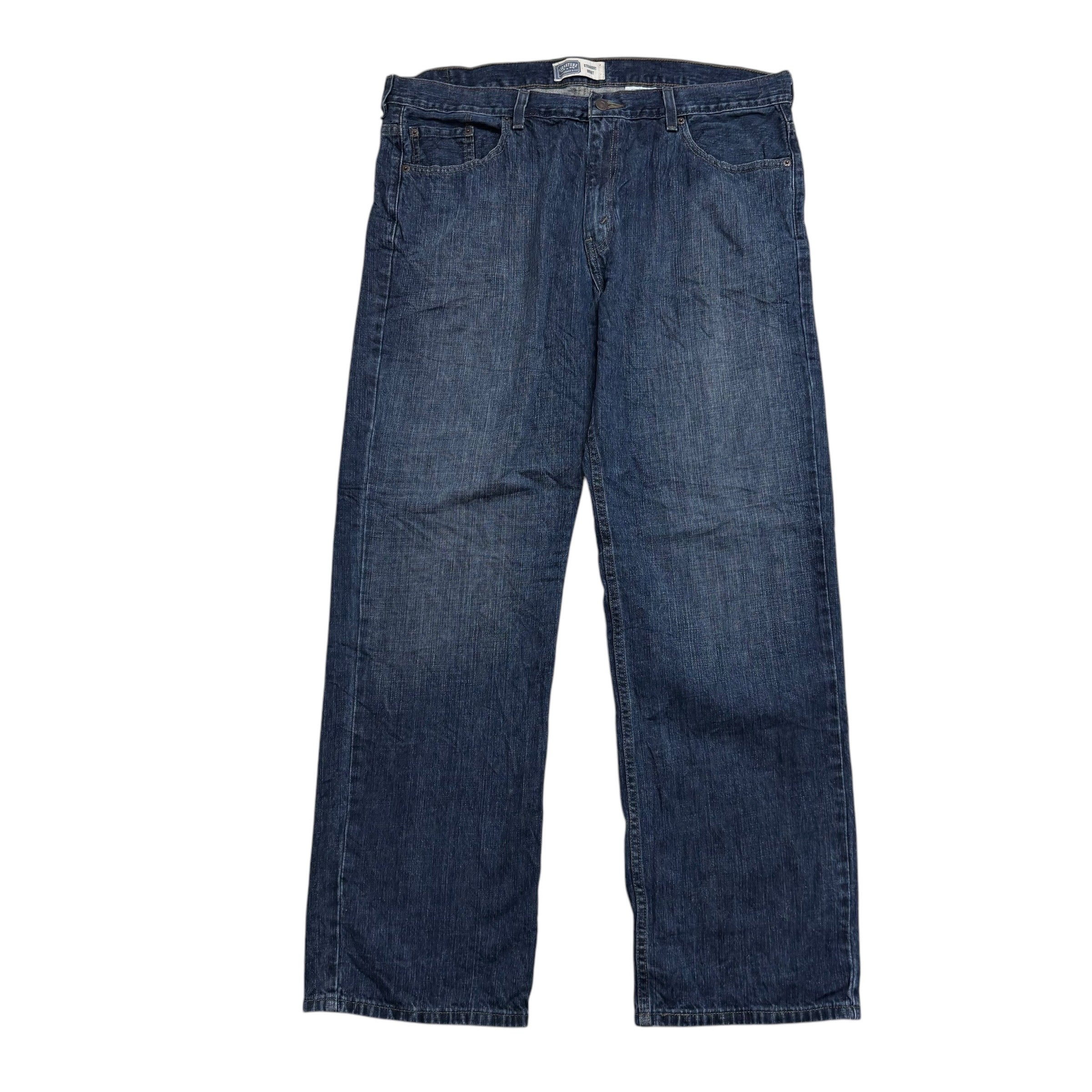 Levis Signature Jeans W38 L32 Mens Dark Blue Regular Straight Fit Vintage (E)