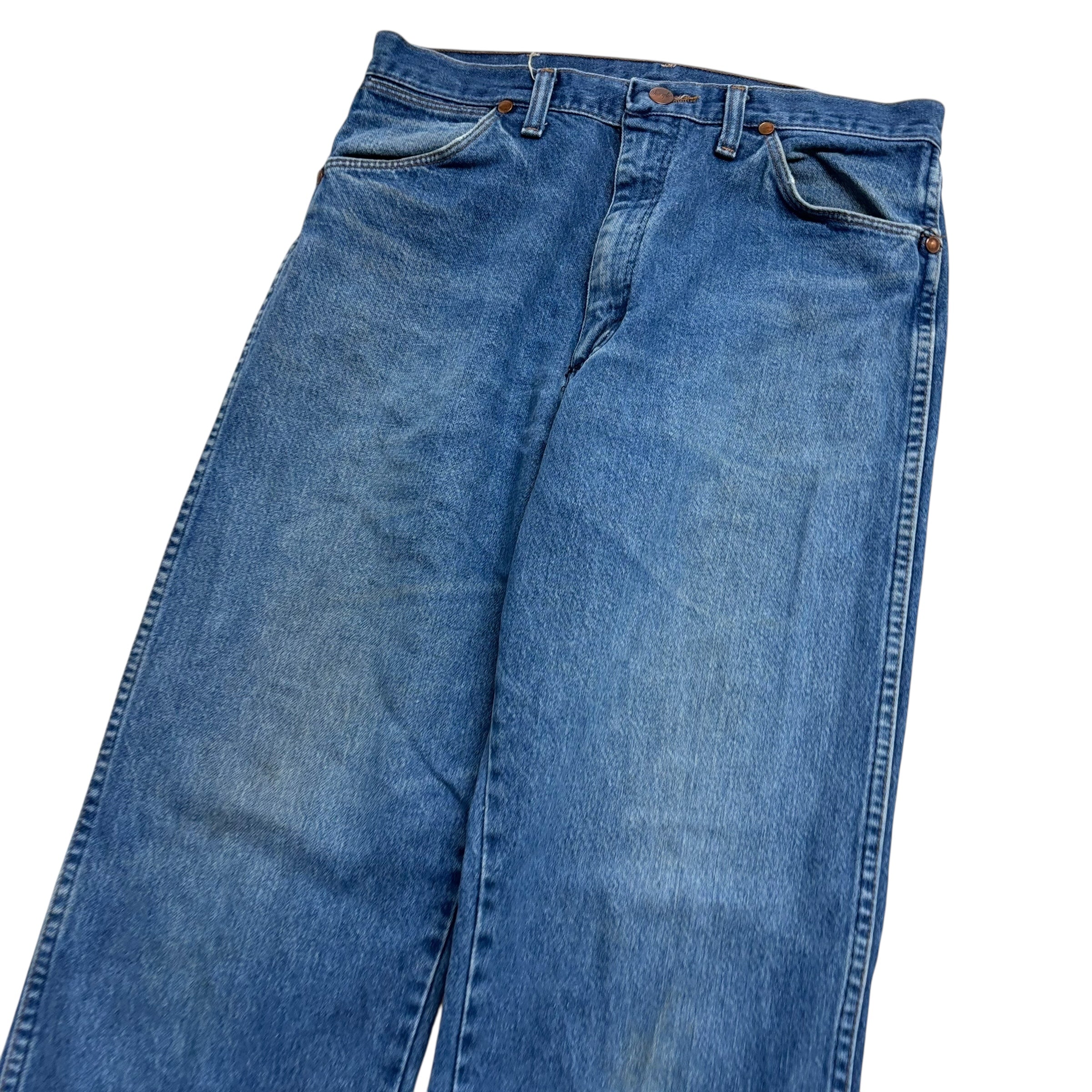 Wrangler Jeans Cowboy Cut W32 L34 Mens Mid Blue 13MWZ Made In USA Vintage