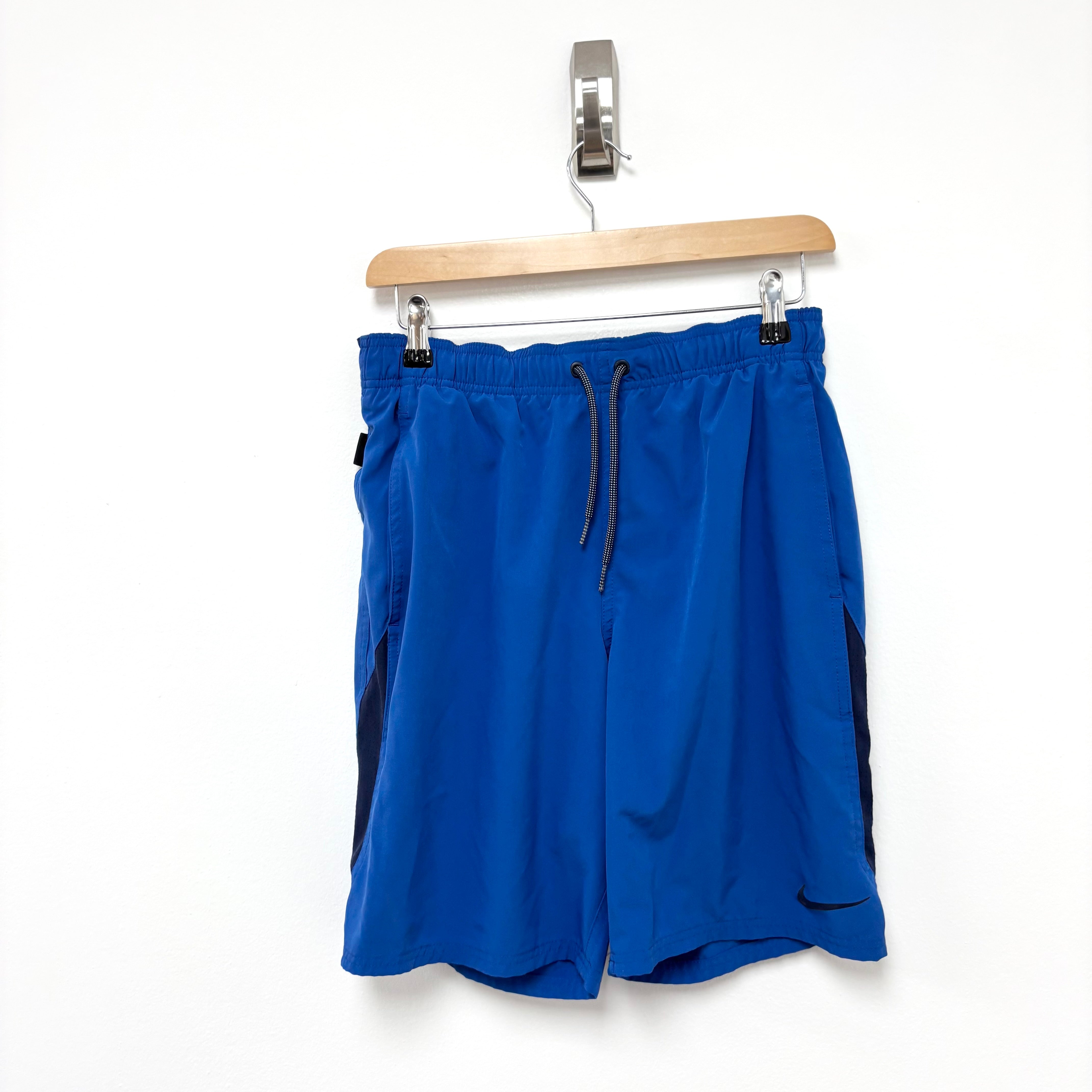 Nike Swim Shorts Mens Small Blue Board Swimming Beach Pockets (E)