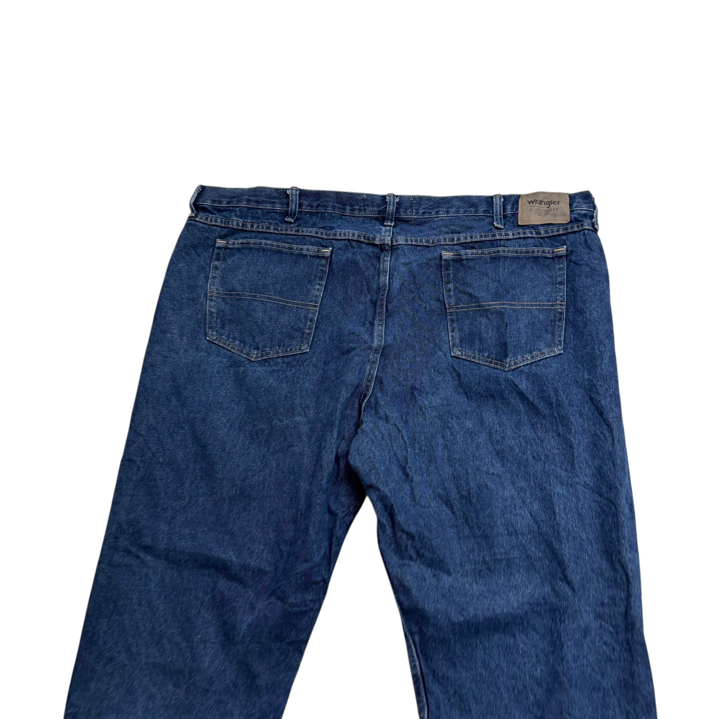 Wrangler Jeans W48 L30 Mens Dark Blue Relaxed Straight Fit Baggy Denim (E)