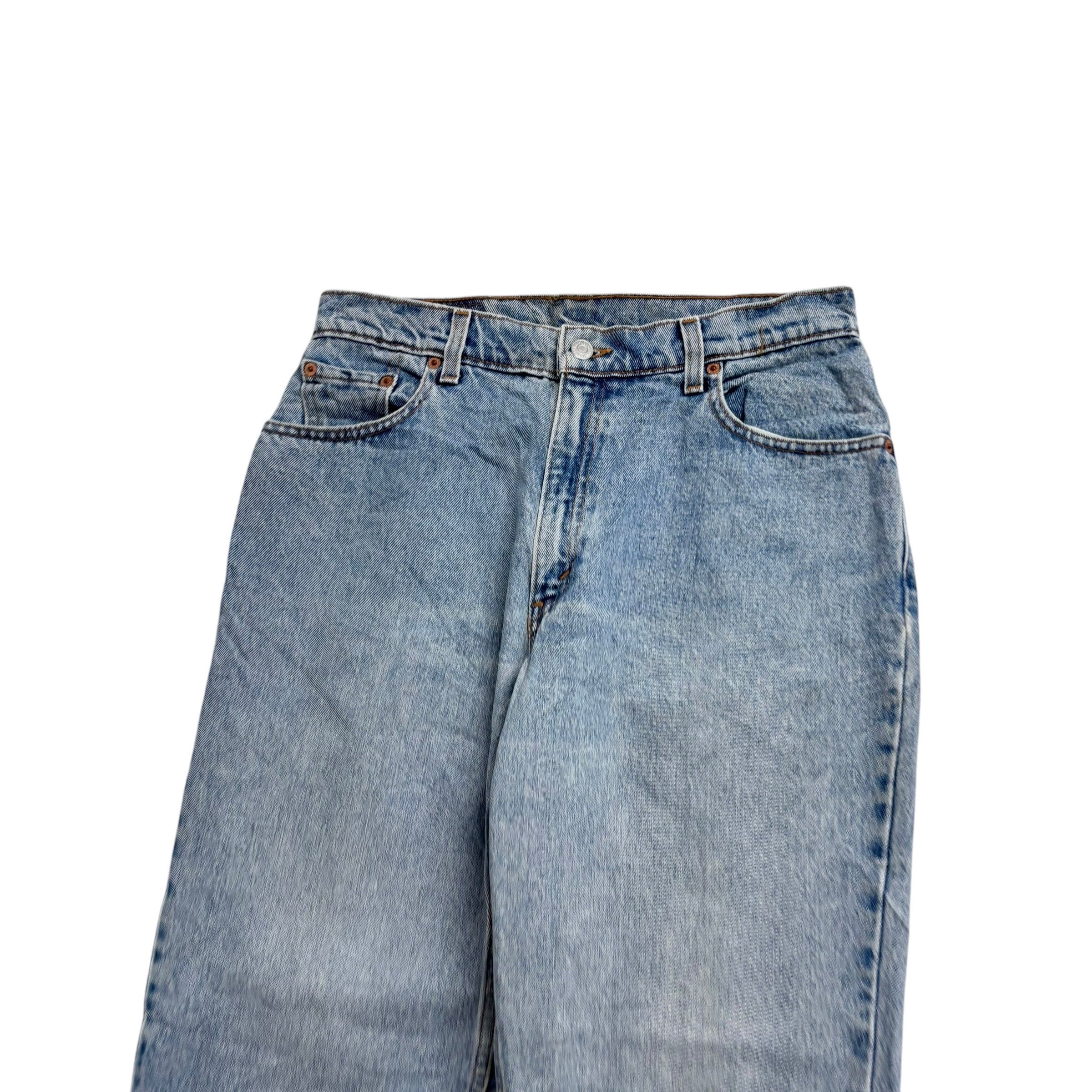 Levis 550 Jeans W30 L31 Womens Light Blue Relaxed Taper Fit Mom Vintage Denim
