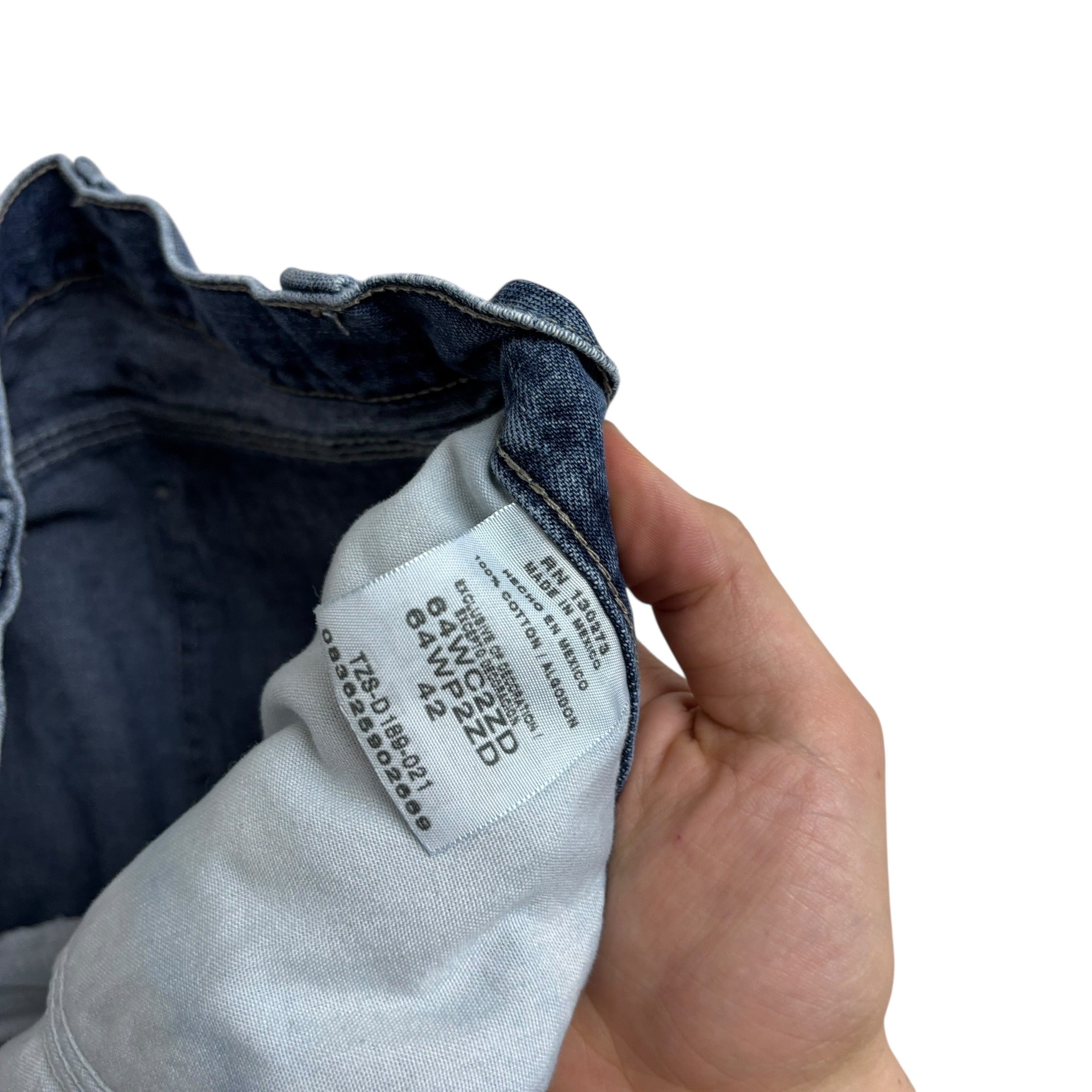 Vintage Wrangler Baggy Jorts W42 Mens Mid Blue Denim Shorts Relaxed Carpenter