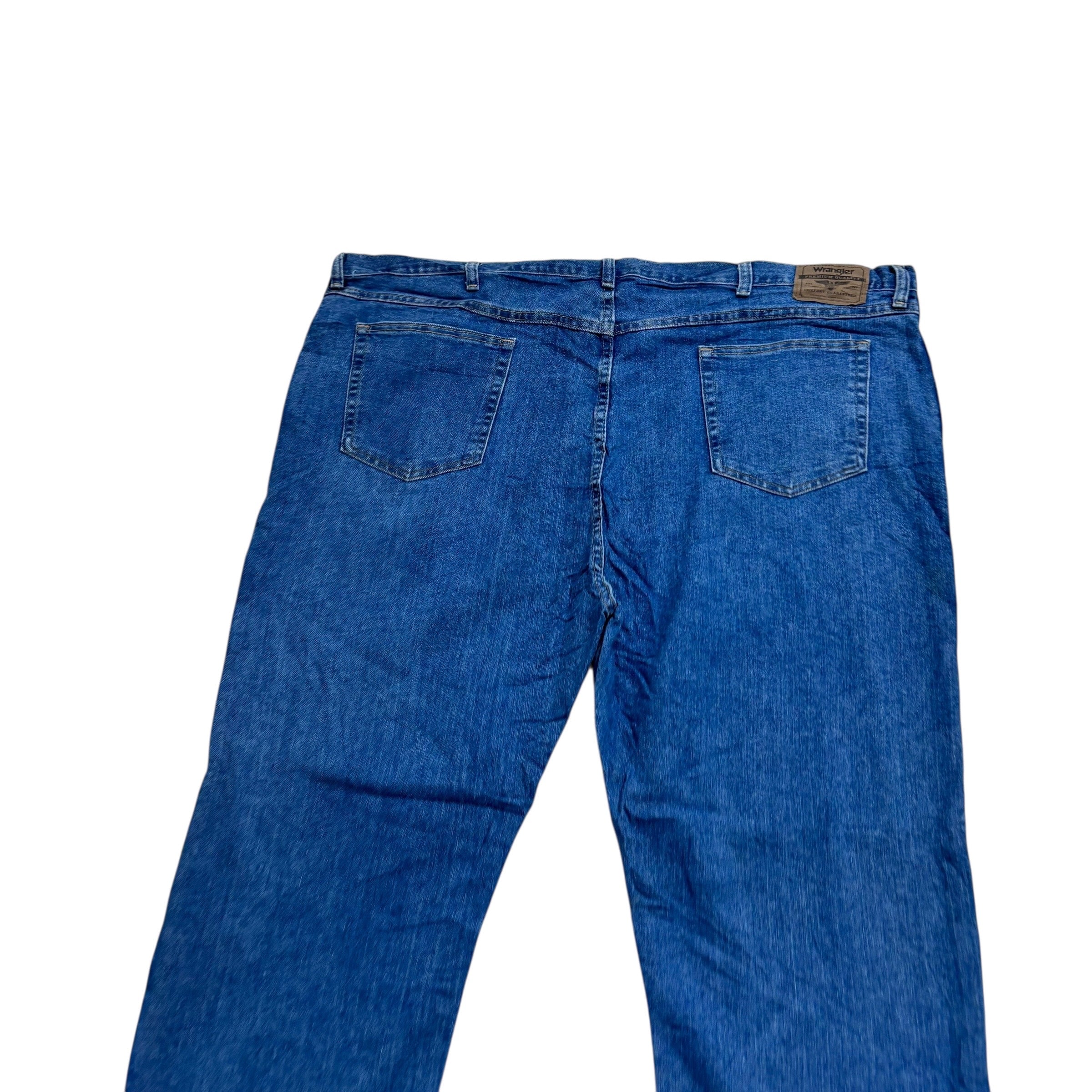 Wrangler Jeans W48 L30 Mens Mid Blue Regular Straight Fit Denim (E)