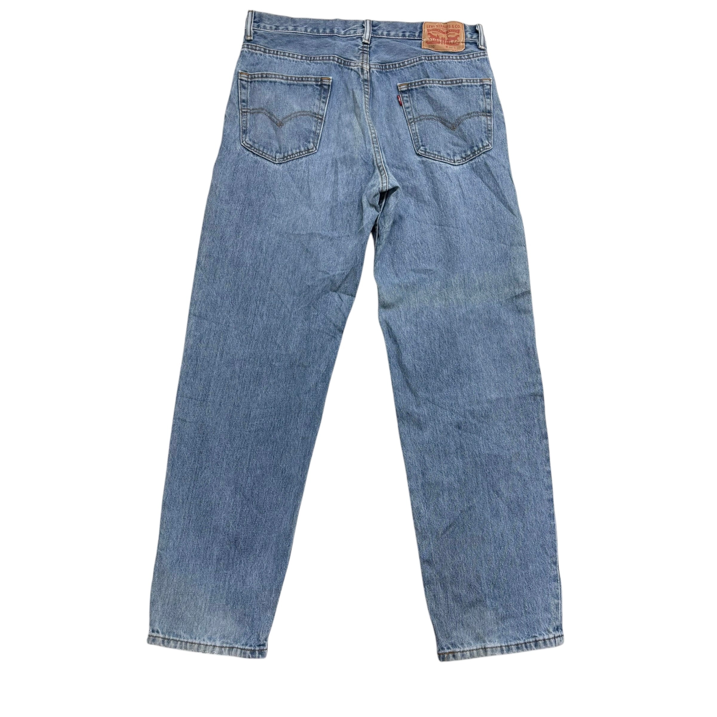 Levis 550 Jeans W34 L32 Mens Light Blue Baggy Relaxed Straight Fit Denim
