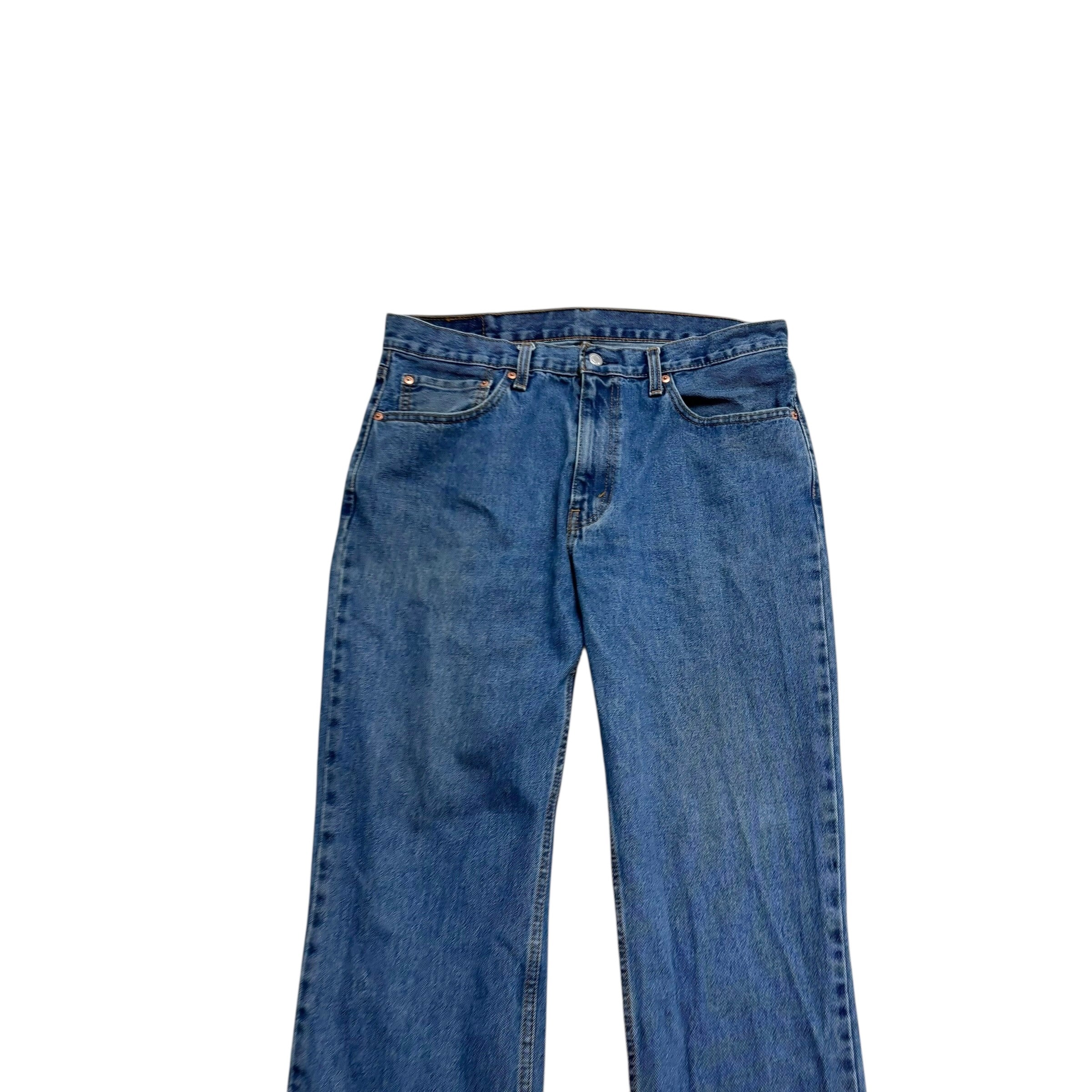 Levis 516 Jeans W36 L30 Mens Mid Blue Slim Straight Fit Denim