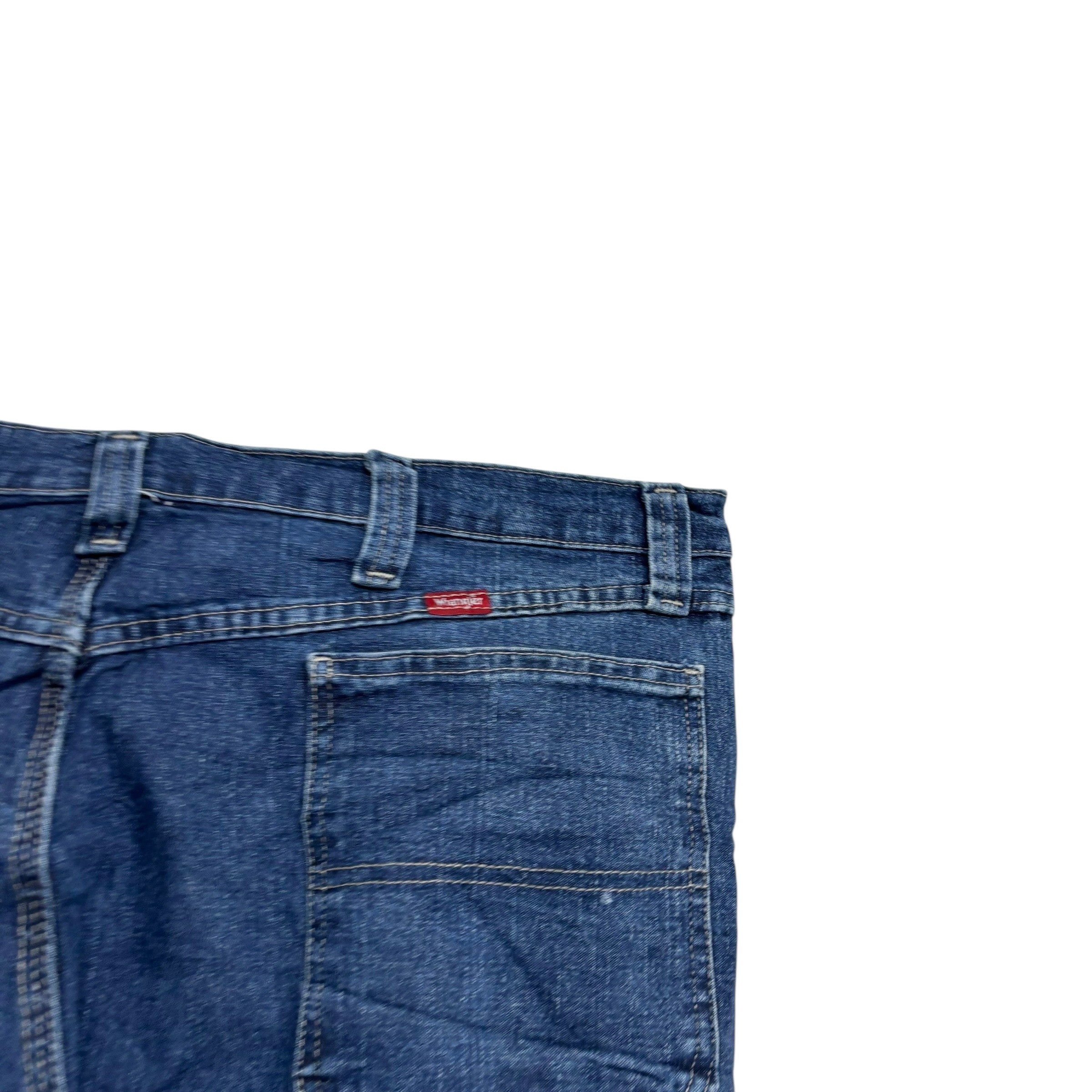 Wrangler Carpenter Jeans W40 L30 Mens Dark Blue Relaxed Straight Fit Stretch