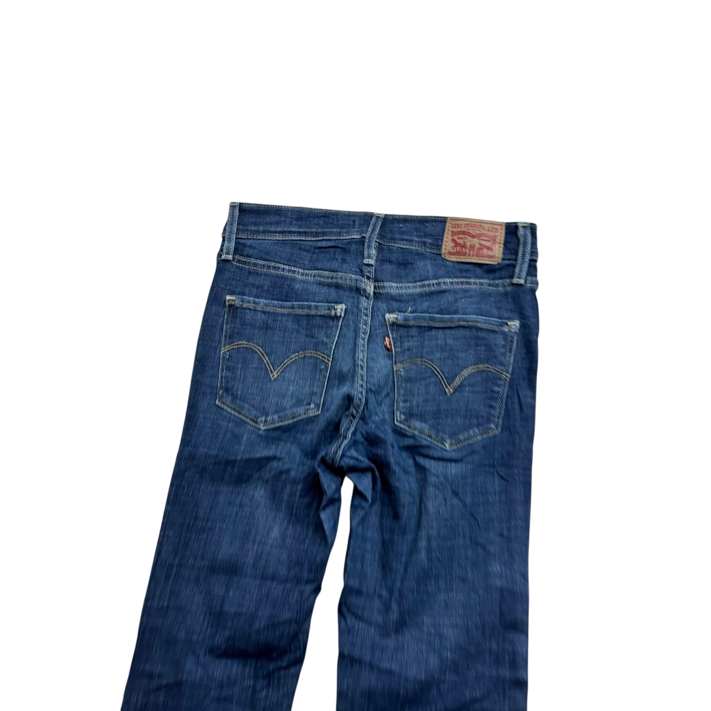 Levis 312 Jeans W26 L30 Womens Shaping Slim Dark Blue Stretch Denim (E)