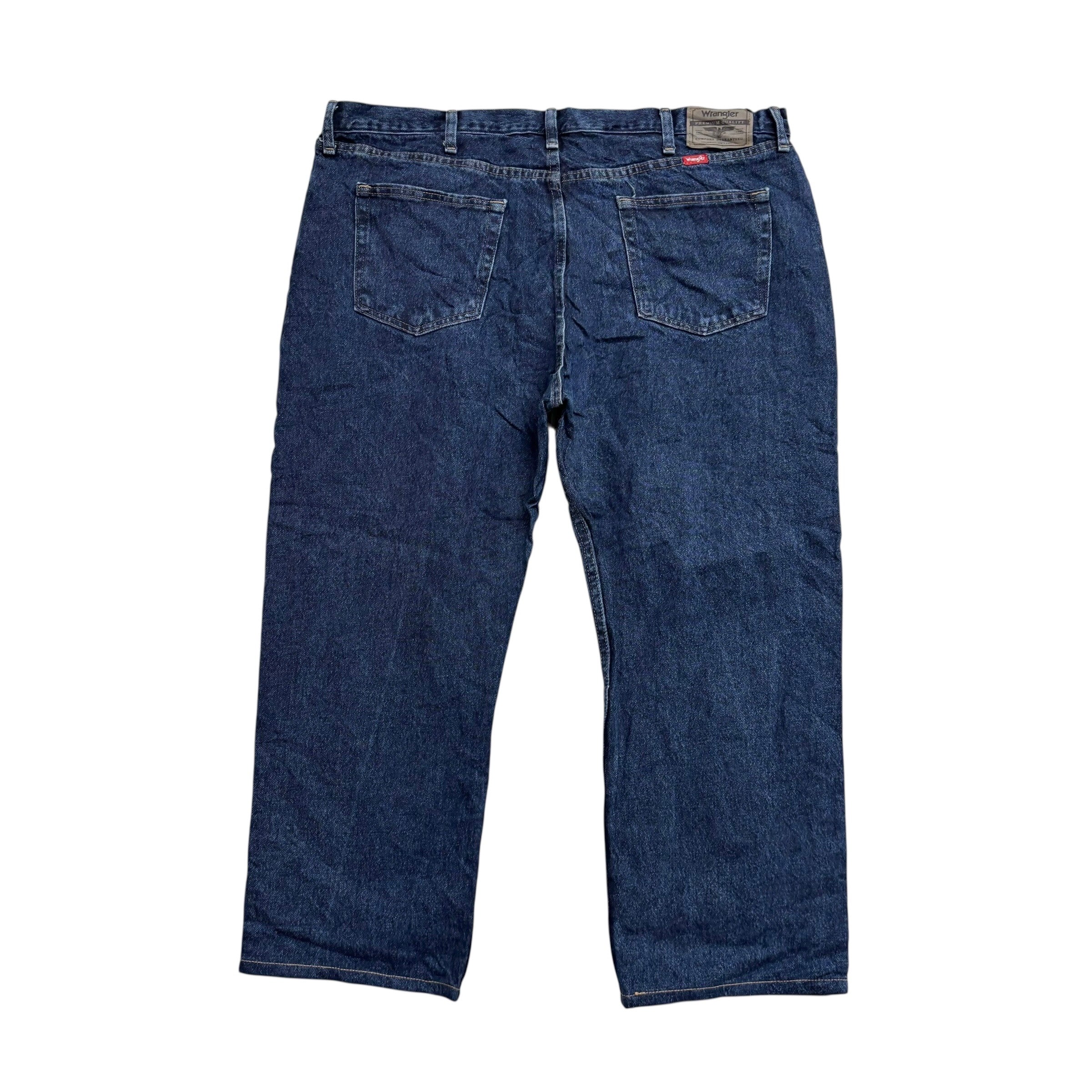 Wrangler Jeans W42 L27 Mens Dark Blue Regular Straight Fit Denim (E)