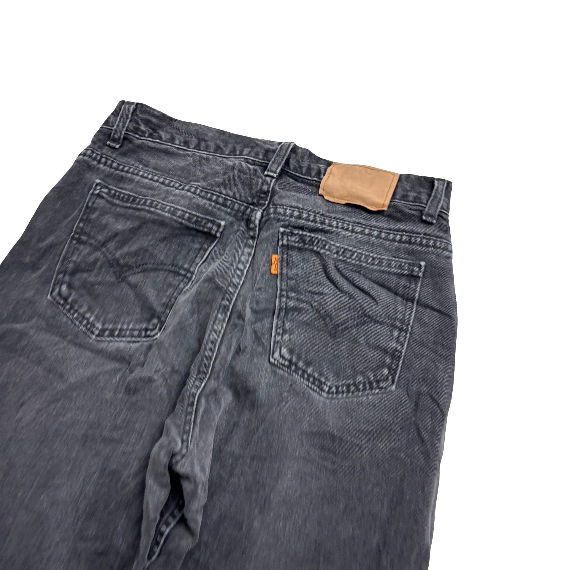Levis Orange Tab Jeans W30 L32 Mens Black Relaxed Tapered Fit Vintage Denim