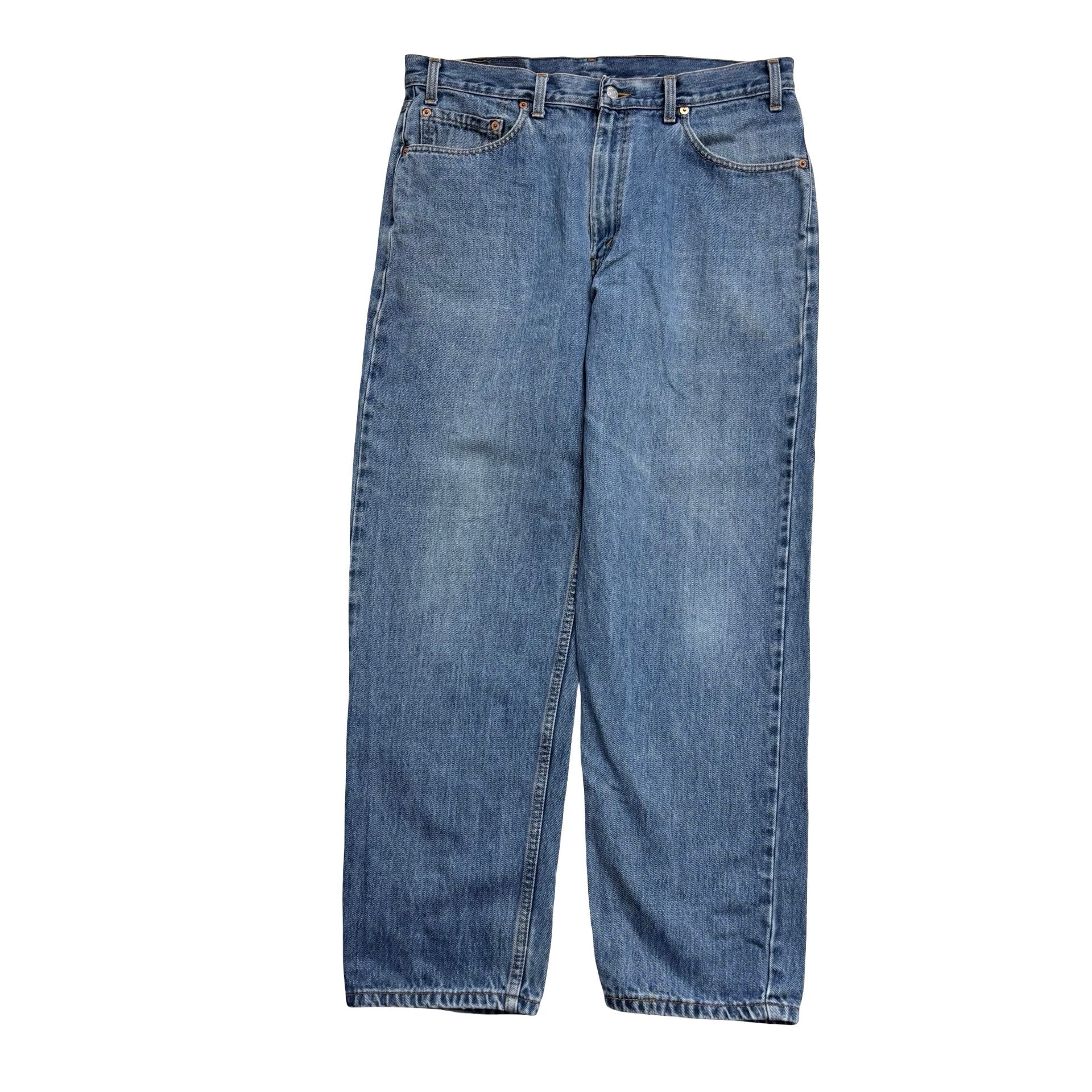 Levis 550 Jeans W34 L30 Mens Mid Blue Relaxed Straight Fit Vintage Denim