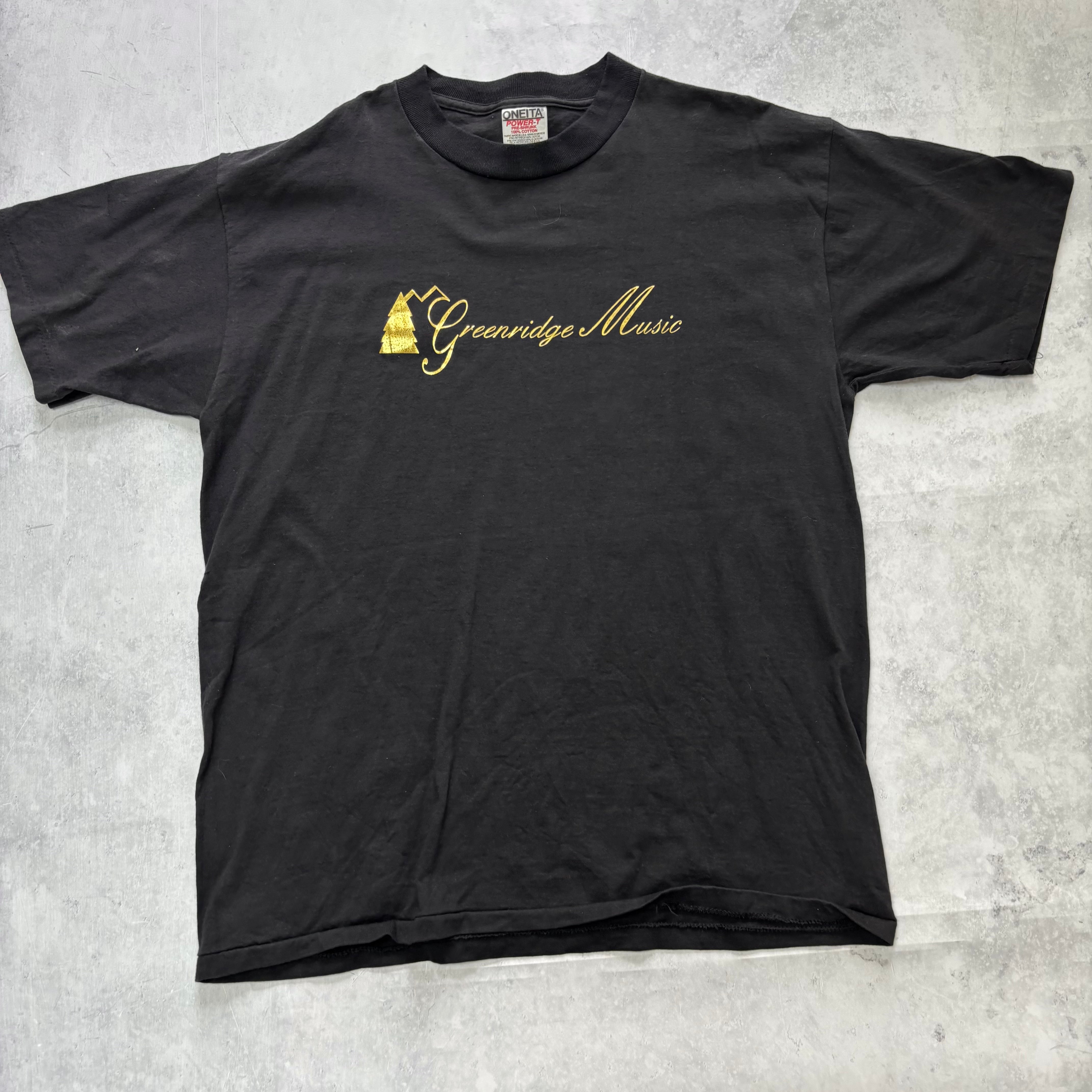 Vintage T Shirt Mens Large Black Single Stitch Graphic Print 90s Music (E)