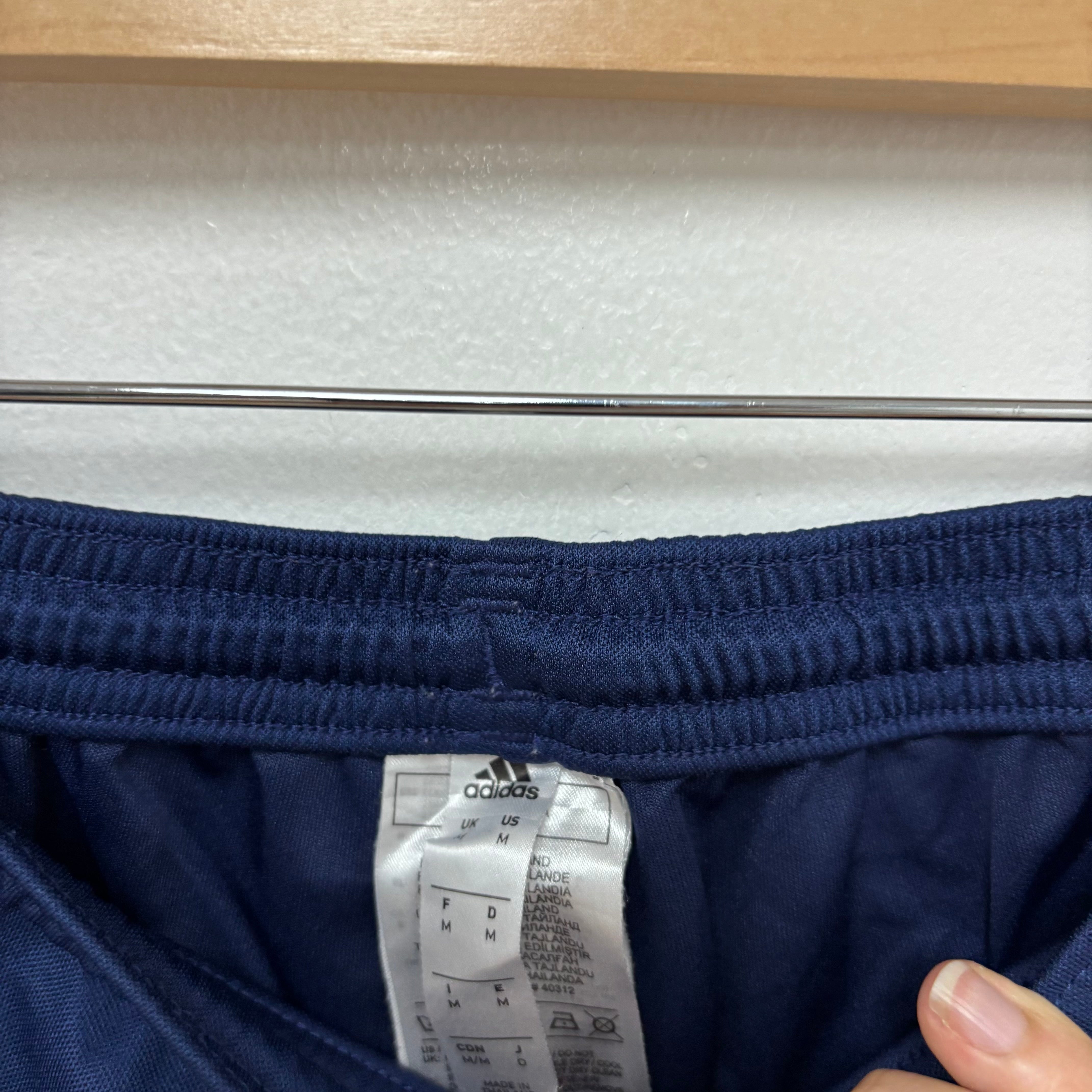 Adidas Shorts Mens Medium Navy Blue Sports Running Gym Athletic (E)