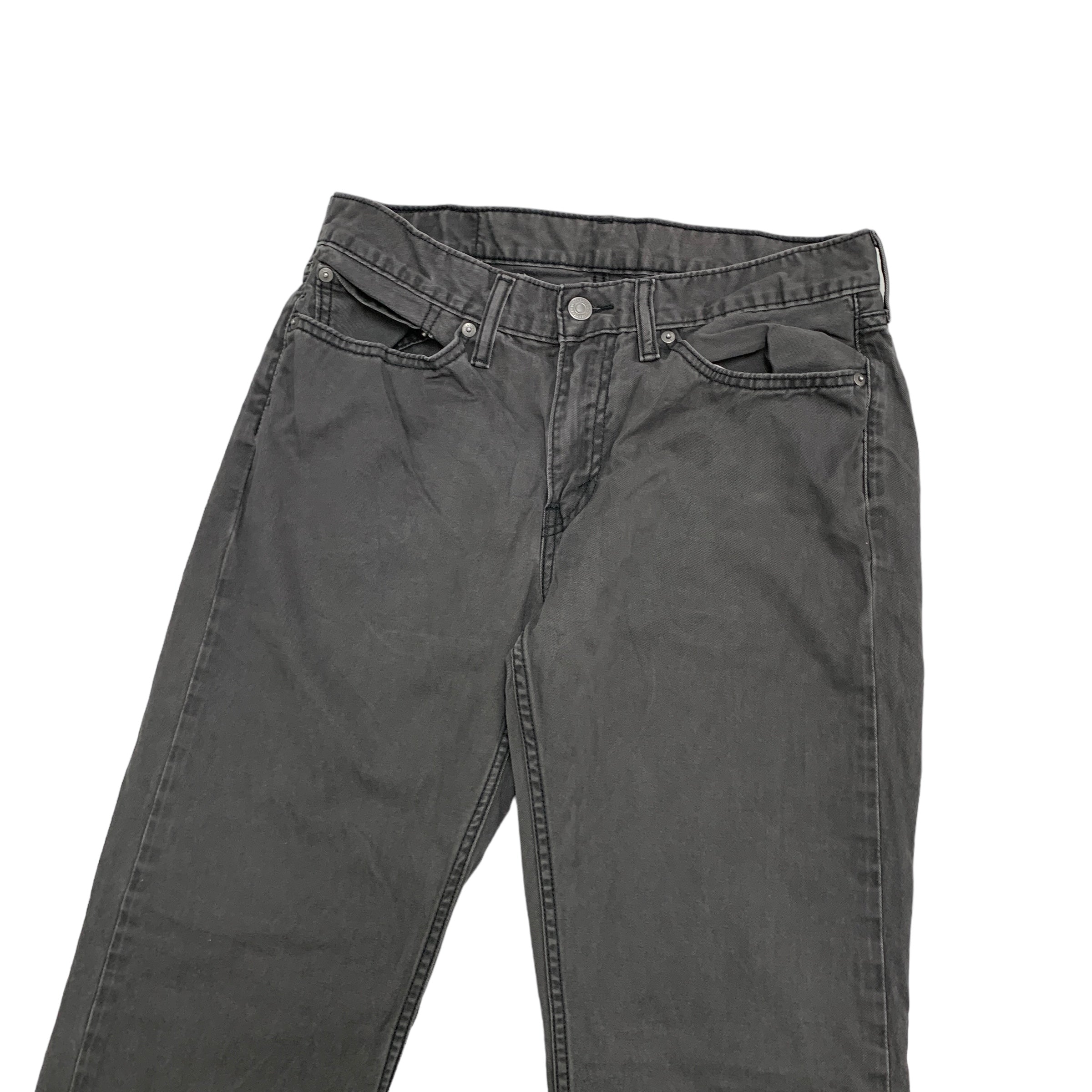 Levis 514 Trousers W32 L30 Mens Grey Regular Straight Fit Cotton Pants