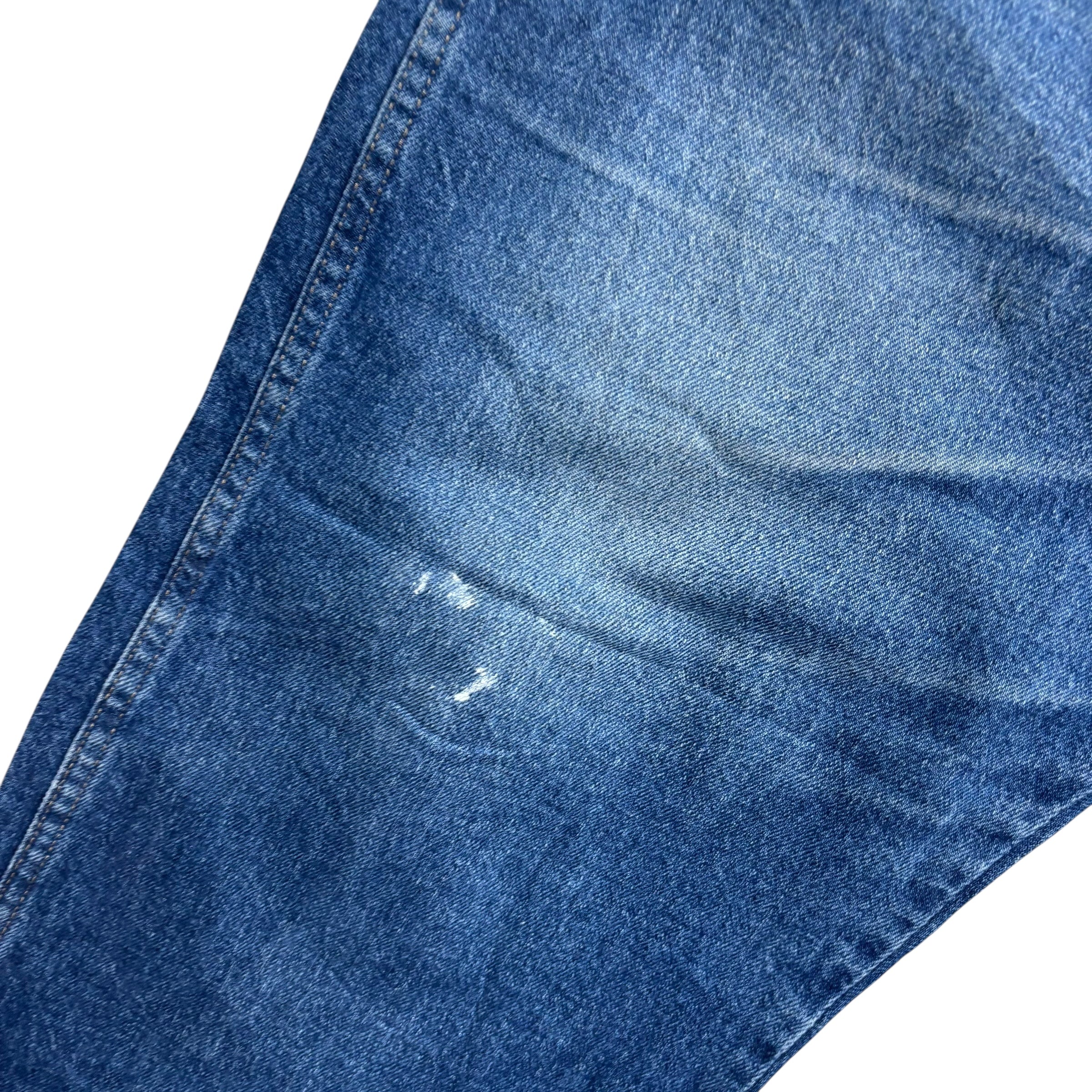 Wrangler Jeans W42 L32 Mens Mid Blue Regular Straight Fit Stretch Denim