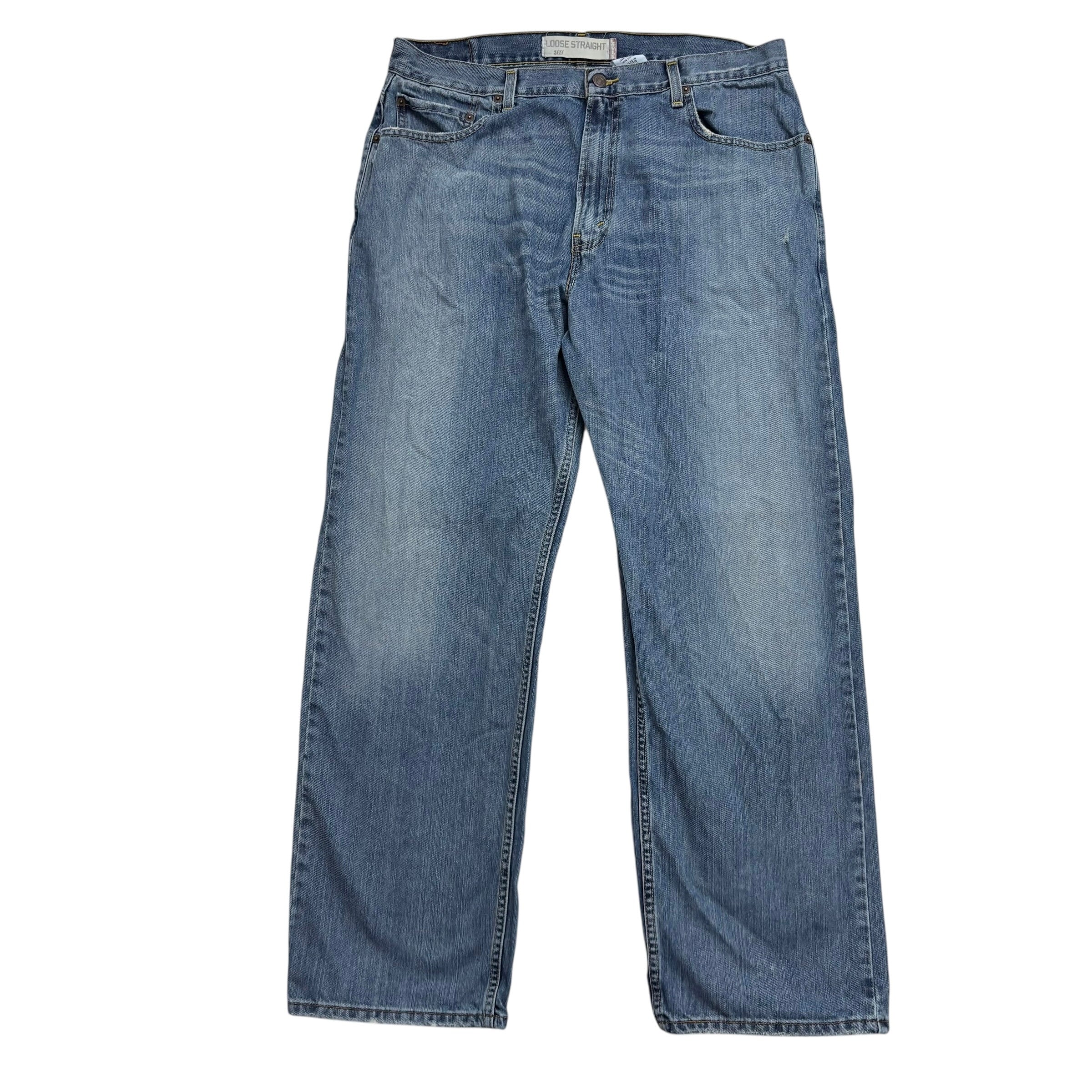 Levis 569 Jeans W36 L32 Mens Mid Blue Baggy Relaxed Fit Vintage Denim