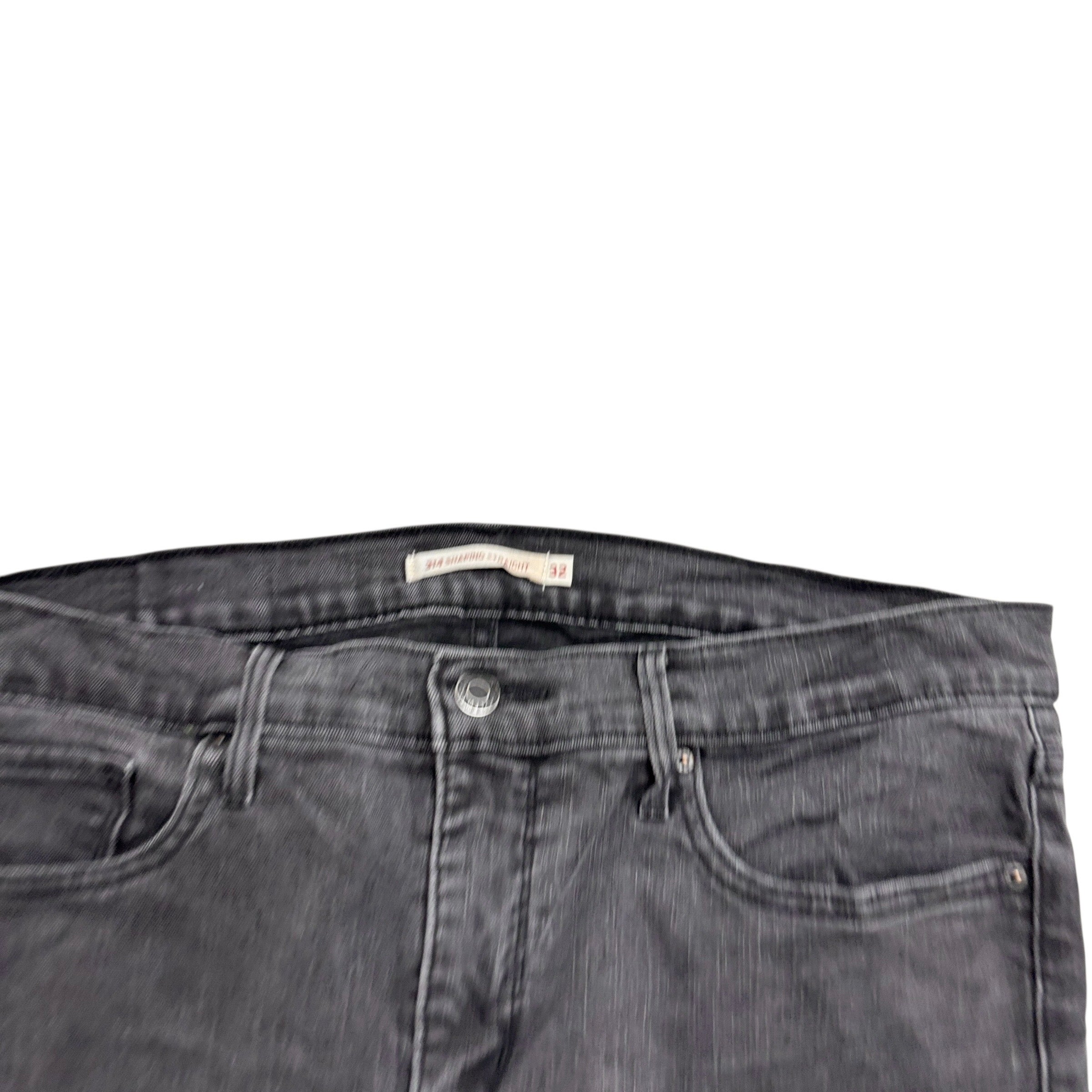 Levis 314 Jeans W33 L32 Womens Shaping Straight Black Stretch Denim