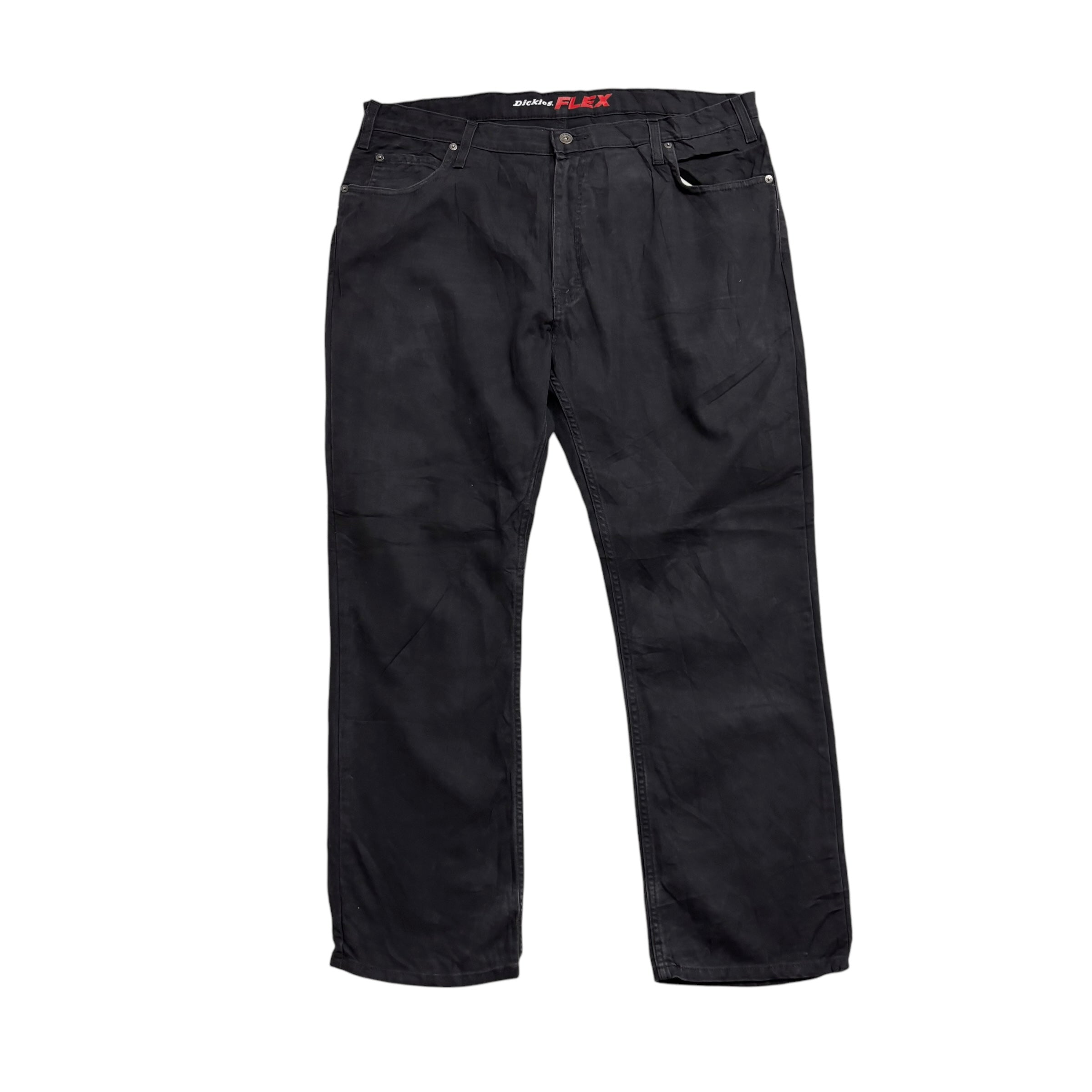 Dickies Jeans W40 L30 Mens Black Regular Straight Fit Stretch Denim (E)