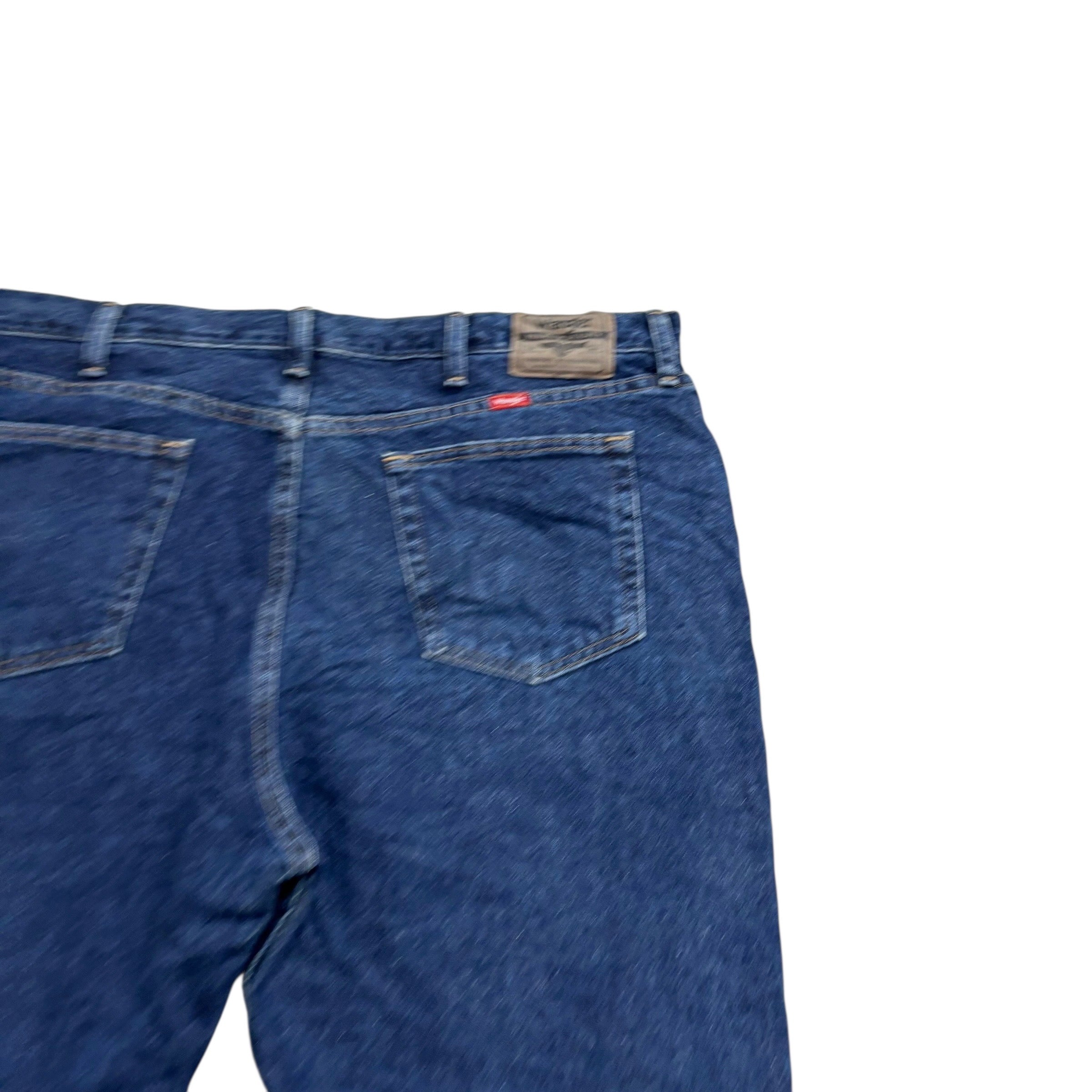 Wrangler Jeans W44 L30 Mens Dark Blue Regular Straight Fit Denim (E)