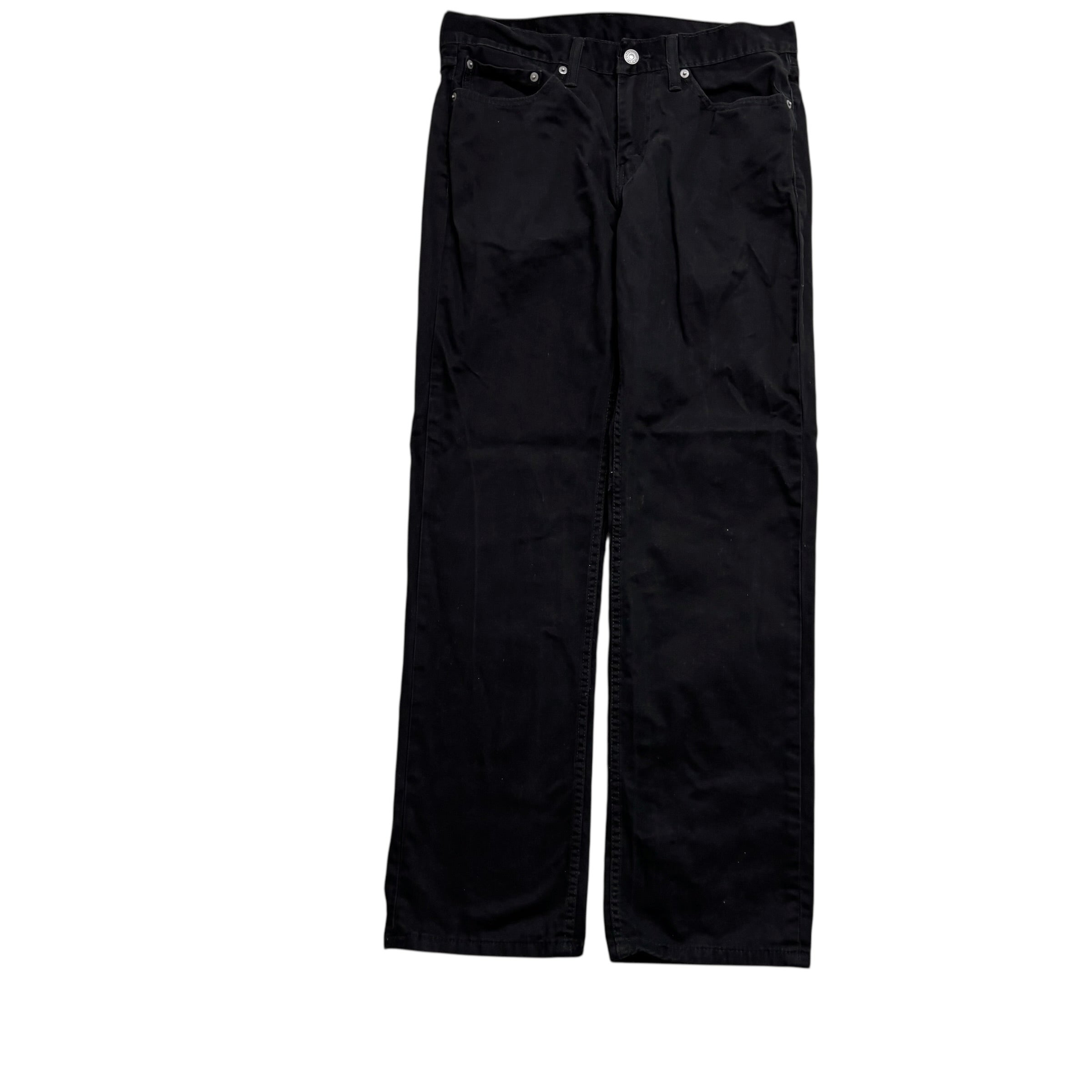 Levis 514 Trousers W31 L30 Mens Black Regular Straight Fit Cotton Pants (E)